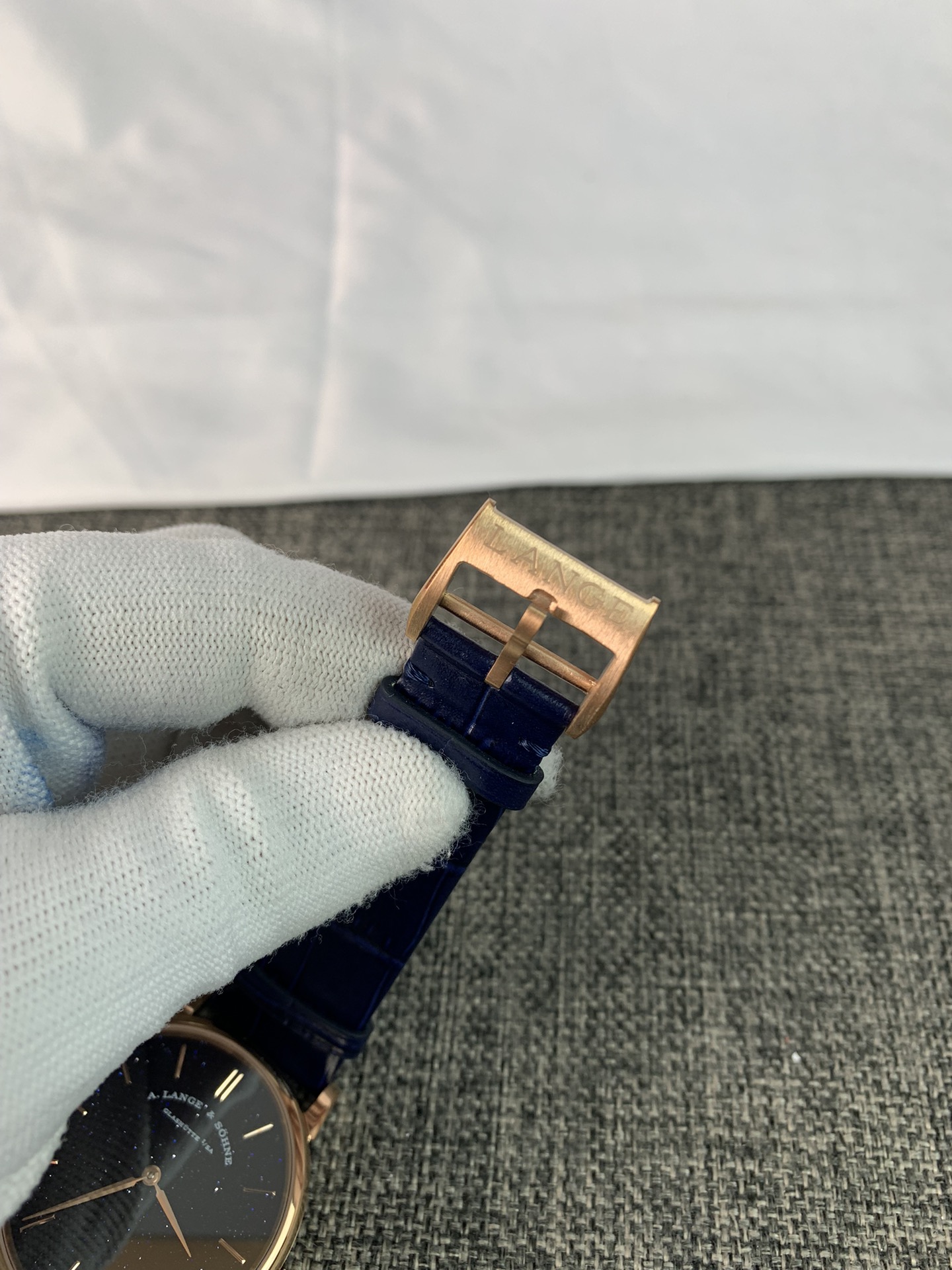 Replica A. Lange & Sohne Mens Saxonia Thin Pink Gold 211.088