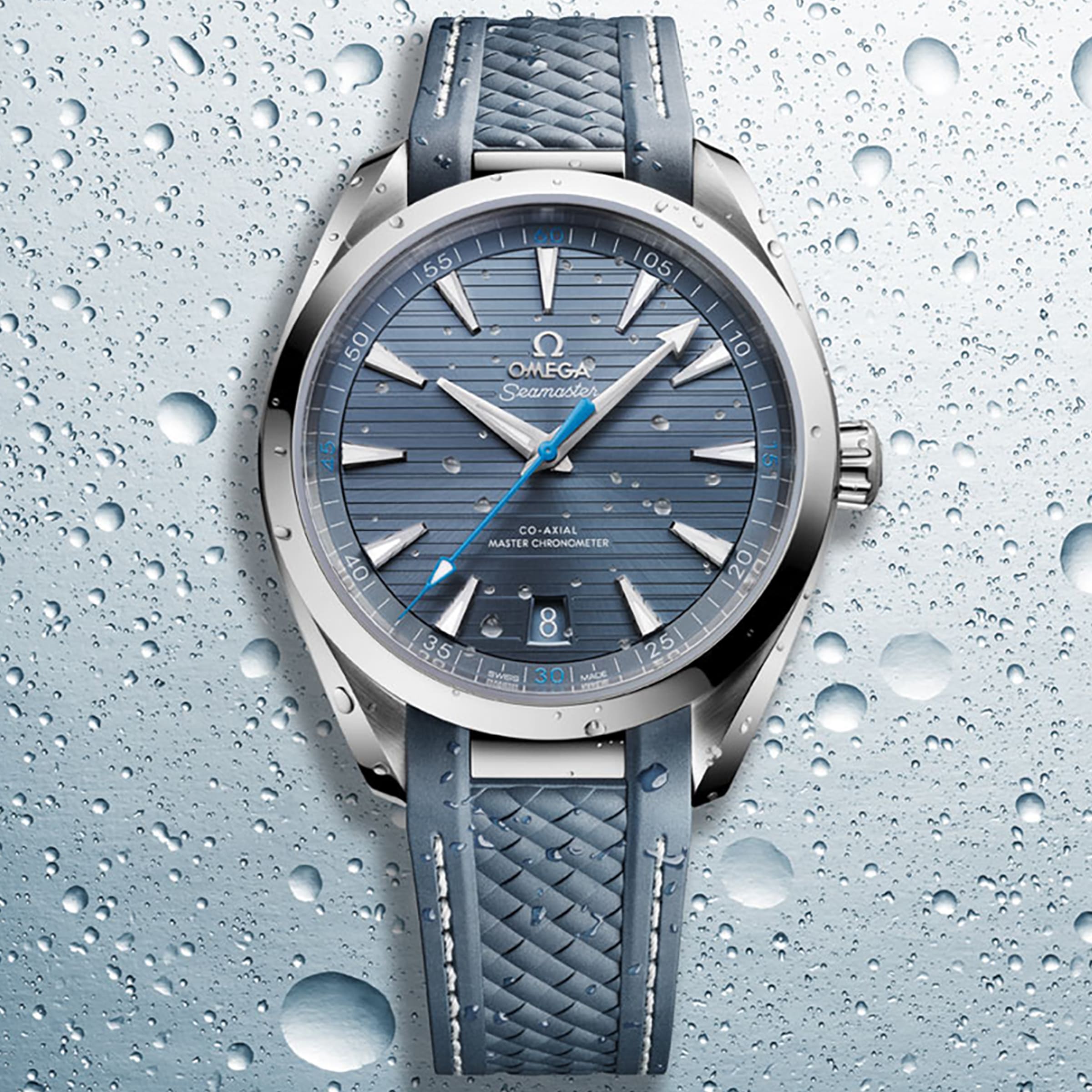 Replica Omega Seamaster Aqua Terra 150M Mens Blue Dial 41mm Automatic Co-Axial details O22012412103002