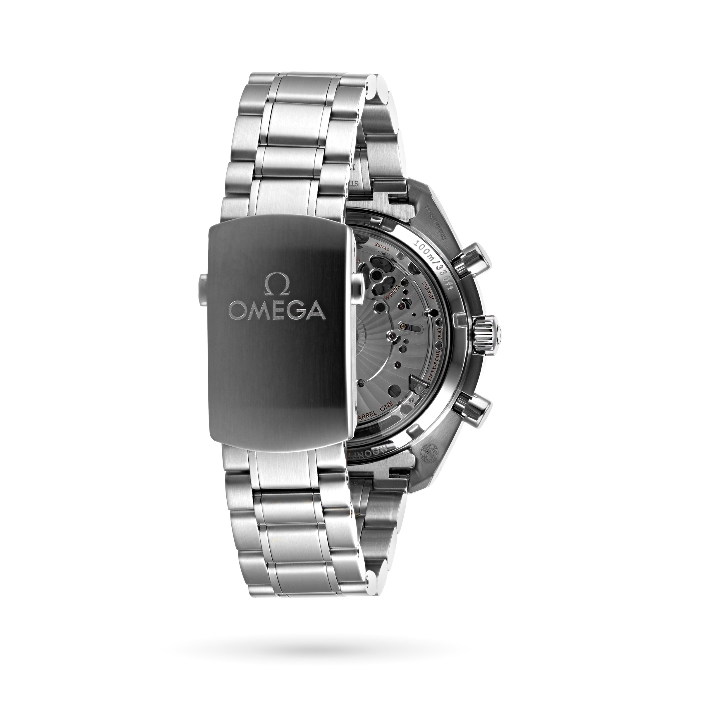 Replica Omega Speedmaster Mens 44.25mm Co-Axial Automatic Moonphase details O30430445201001