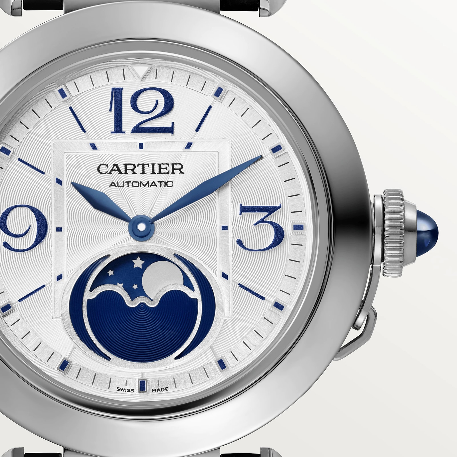 Replica Cartier Pasha De Cartier details 41mm Automatic Movement Steel Interchangeable Leather Straps WSPA0030 2 Replica Cartier Pasha De Cartier details 41mm Automatic Movement Steel Interchangeable Leather Straps WSPA0030