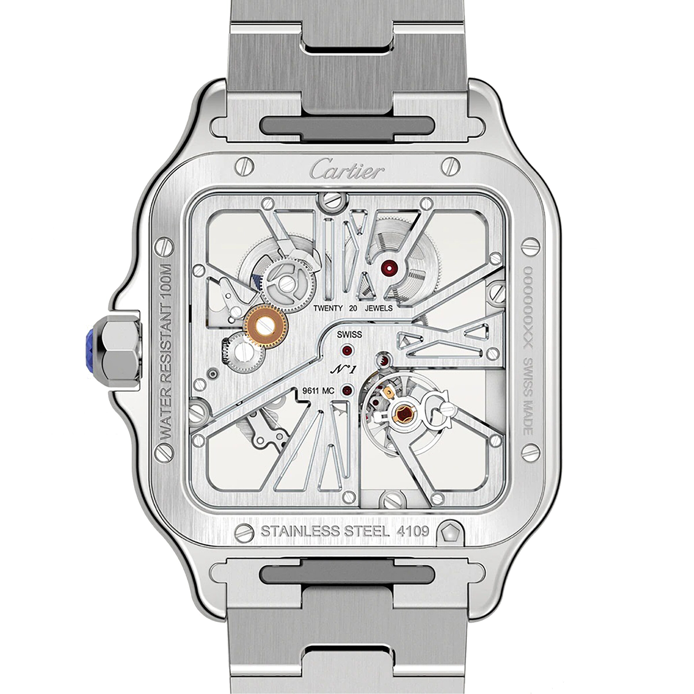 Replica Cartier Santos De Cartier details Large Model Hand-Wound Mechanical Movement Steel WHSA0015 2 Replica Cartier Santos De Cartier details Large Model Hand-Wound Mechanical Movement Steel WHSA0015