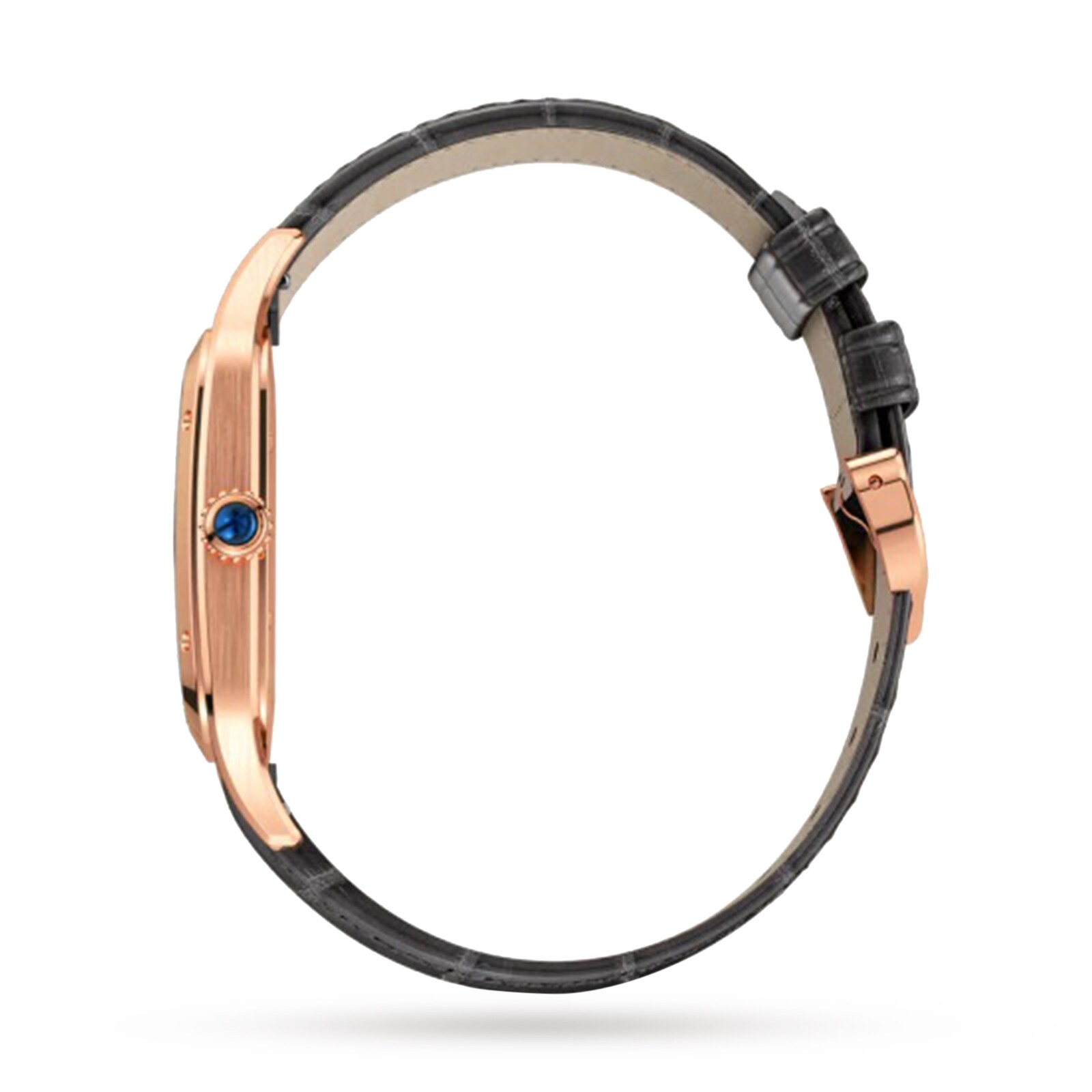 Replica Cartier Santos-Dumont details Extra-Large Model Rose Gold Leather Strap WGSA0032