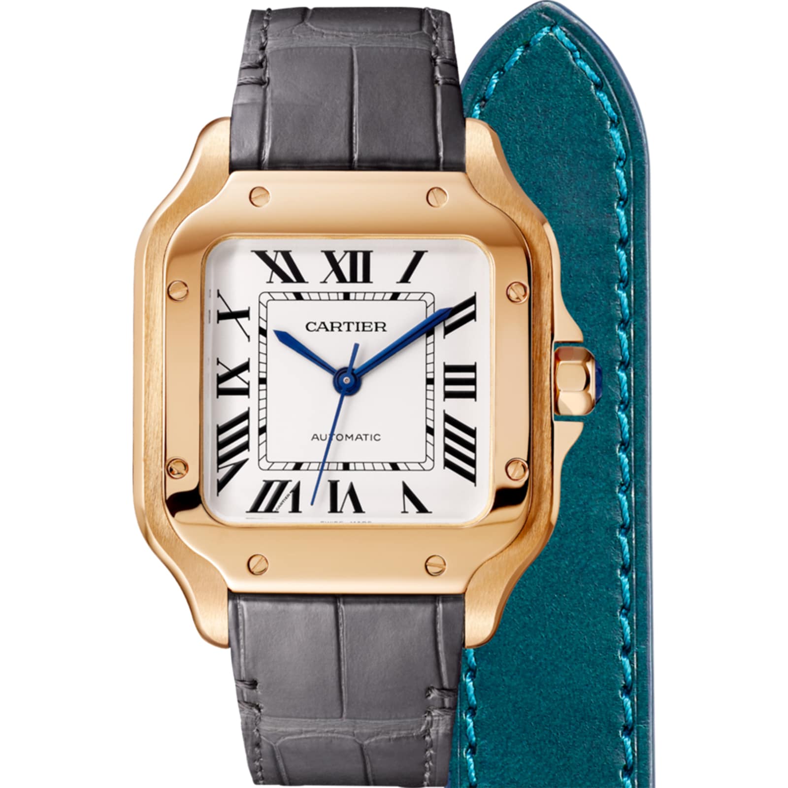 Replica Cartier Santos De Cartier details Medium Model Automatic Movement Rose Gold 2 Interchangeable Leather Bracelets WGSA0028 2 Replica Cartier Santos De Cartier details Medium Model Automatic Movement Rose Gold 2 Interchangeable Leather Bracelets WGSA0028
