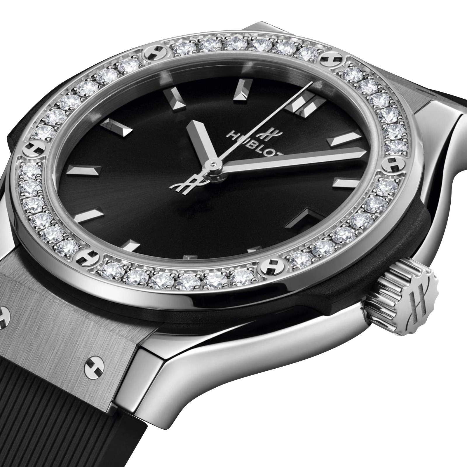 Replica Hublot Classic Fusion Titanium Diamonds 33mm Ladies details Black 581.NX.1470.RX.1104 2 Replica Hublot Classic Fusion Titanium Diamonds 33mm Ladies details Black 581.NX.1470.RX.1104