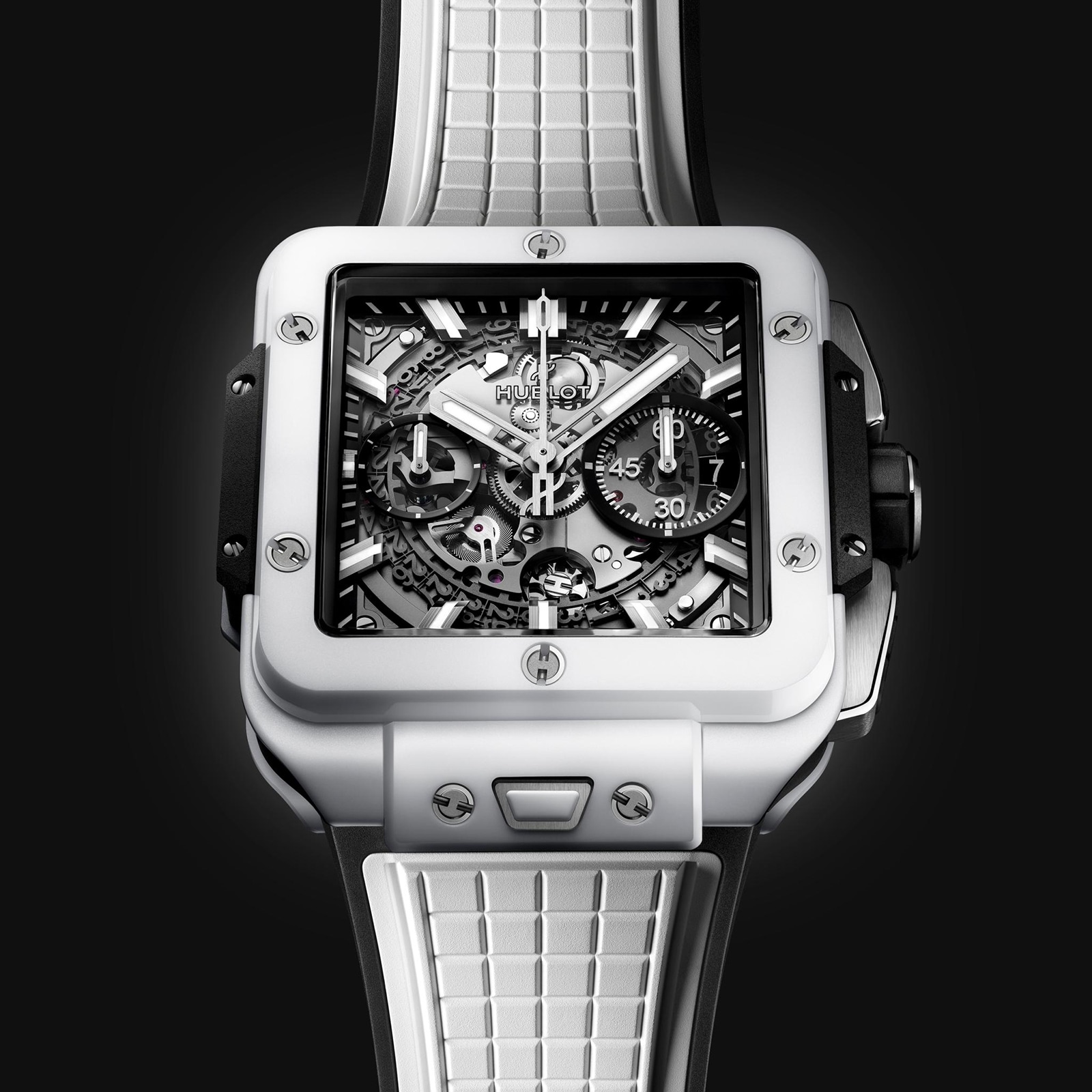 Replica Hublot Square Bang Unico White Ceramic 42mm 821.HX.0170.RX