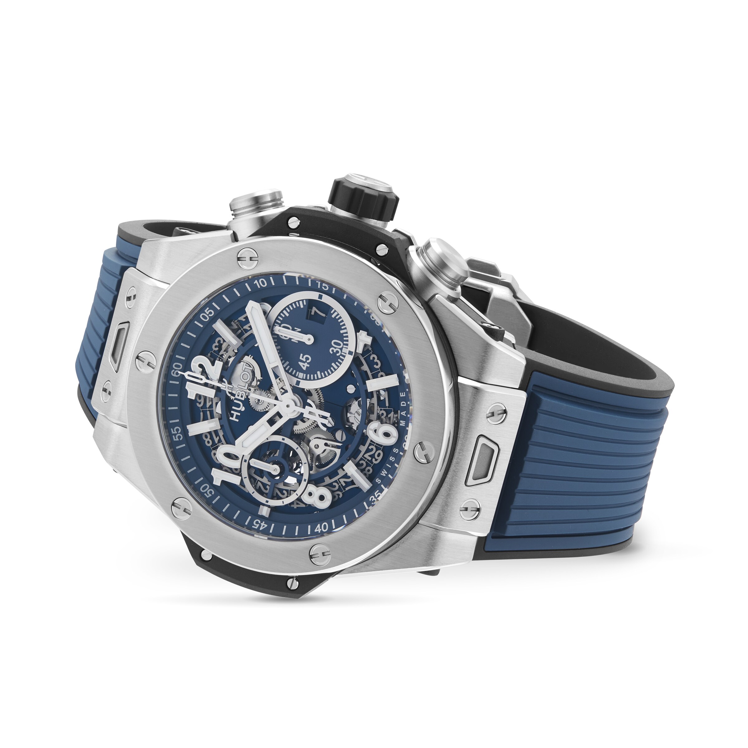 Replica Hublot Big Bang Unico Titanium Blue 44mm Mens details 421.NX.5170.RX 2 Replica Hublot Big Bang Unico Titanium Blue 44mm Mens details 421.NX.5170.RX