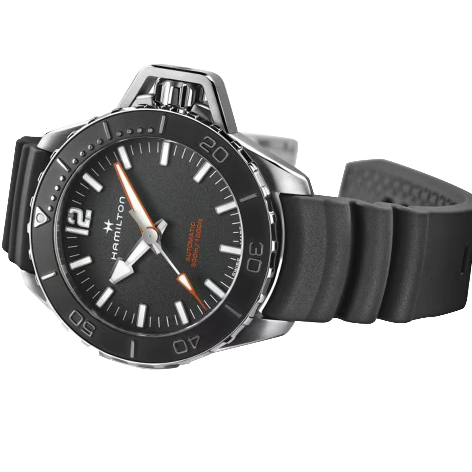 Replica Hamilton Khakhi Navy Frogman 46mm Auto Mens details Black H77825330 2 Replica Hamilton Khakhi Navy Frogman 46mm Auto Mens details Black H77825330
