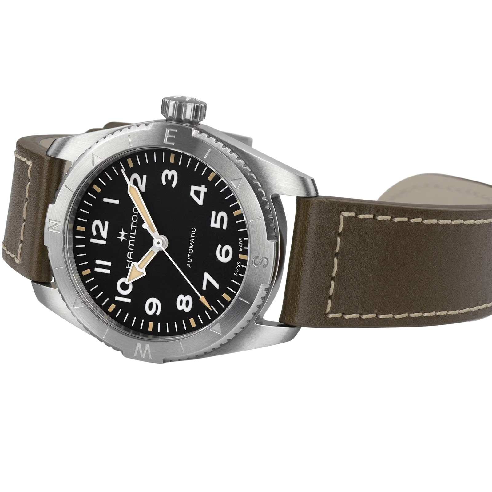 Replica Hamilton Khaki Field Expedition Automatic 37mm Mens details Black Leather H70225830