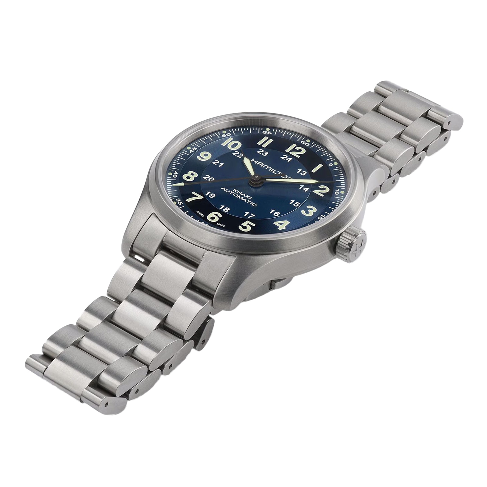 Replica Hamilton Khaki Field Titanium Automatic 42mm Mens details Blue H70545140