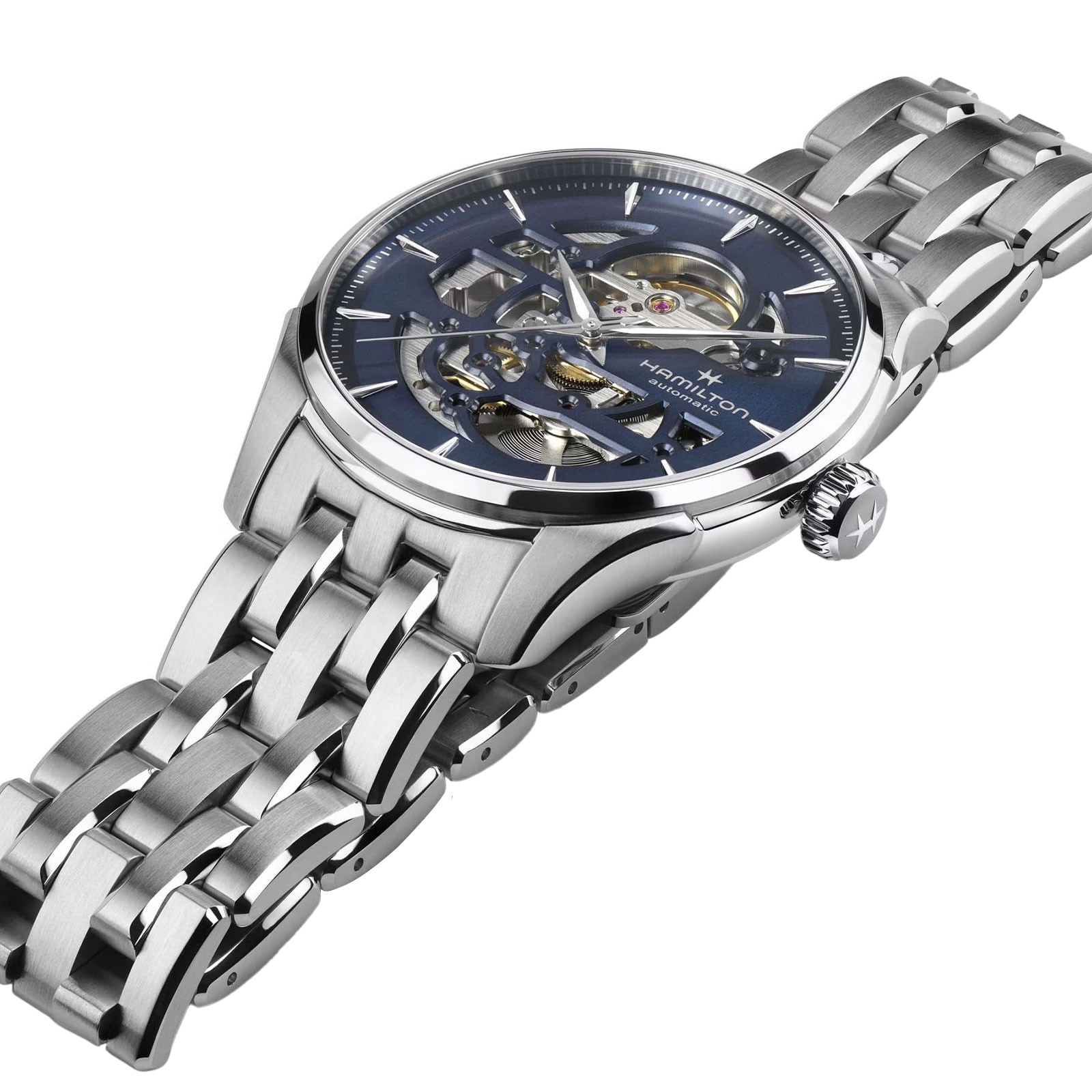 Replica Hamilton Jazzmaster Skeleton Automatic 40mm Mens details Navy H42535141
