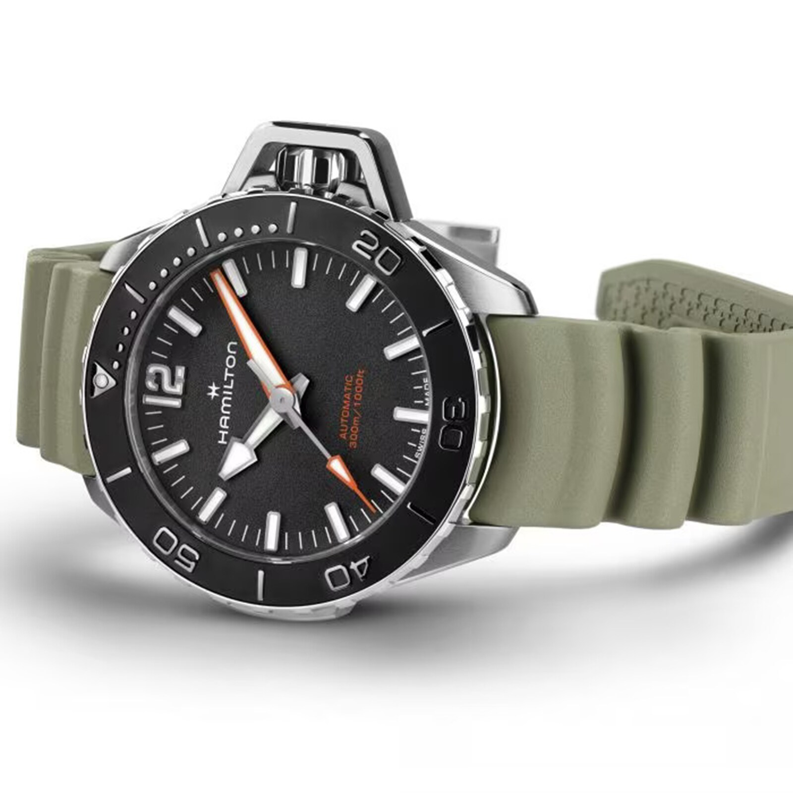 Replica Hamilton Khaki Navy Frogman Auto 41mm Mens details Black H77455331