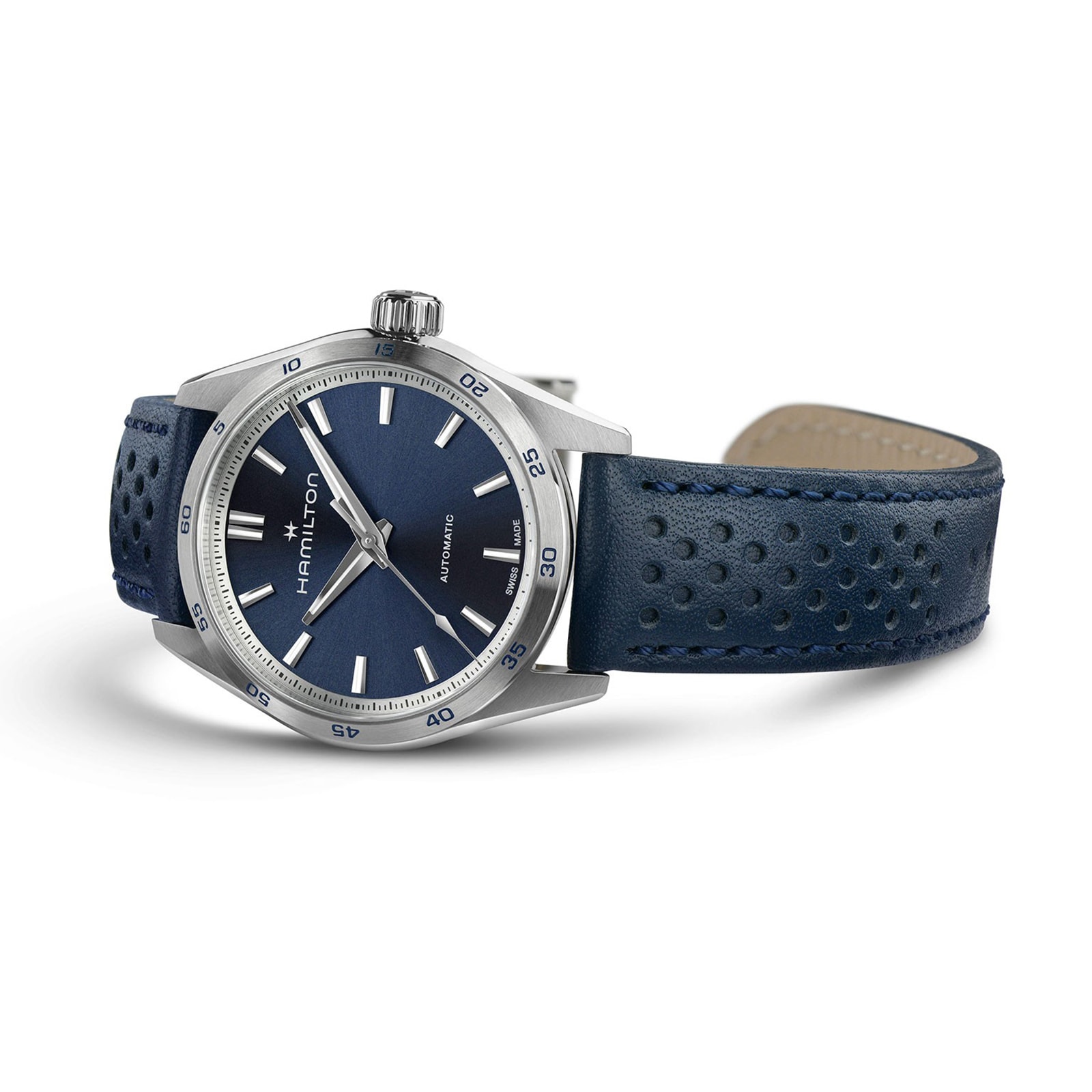 Replica Hamilton Jazzmaster Performer Automatic 38mm Mens details Blue H36215640