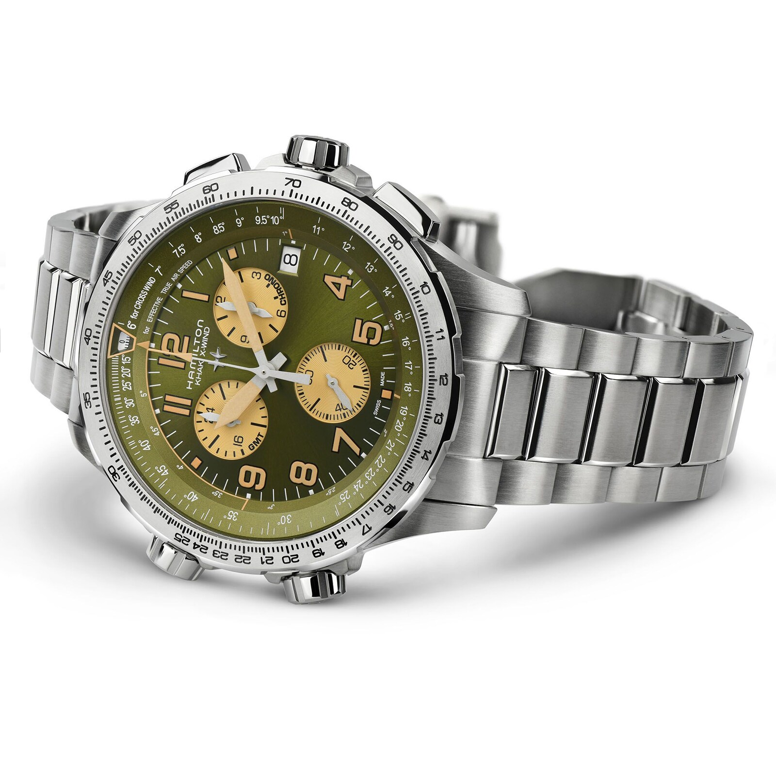 Replica Hamilton Khaki Aviation X-Wind GMT Chrono Quartz 46mm Mens details H77932160 2 Replica Hamilton Khaki Aviation X-Wind GMT Chrono Quartz 46mm Mens details H77932160