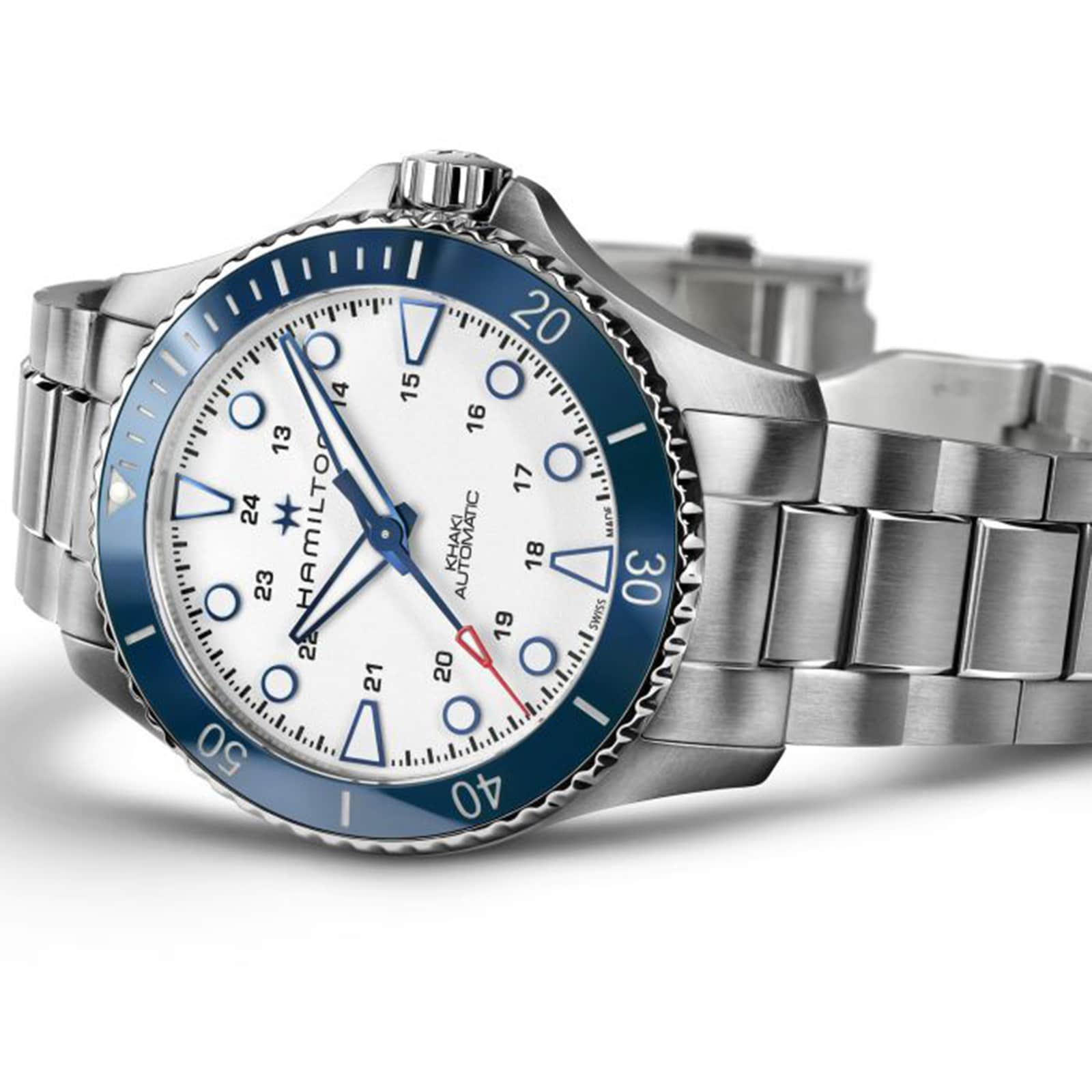 Replica Hamilton Khaki Navy Scuba Auto Silver Dial Stainless Steel Bracelet 43mm H82505150