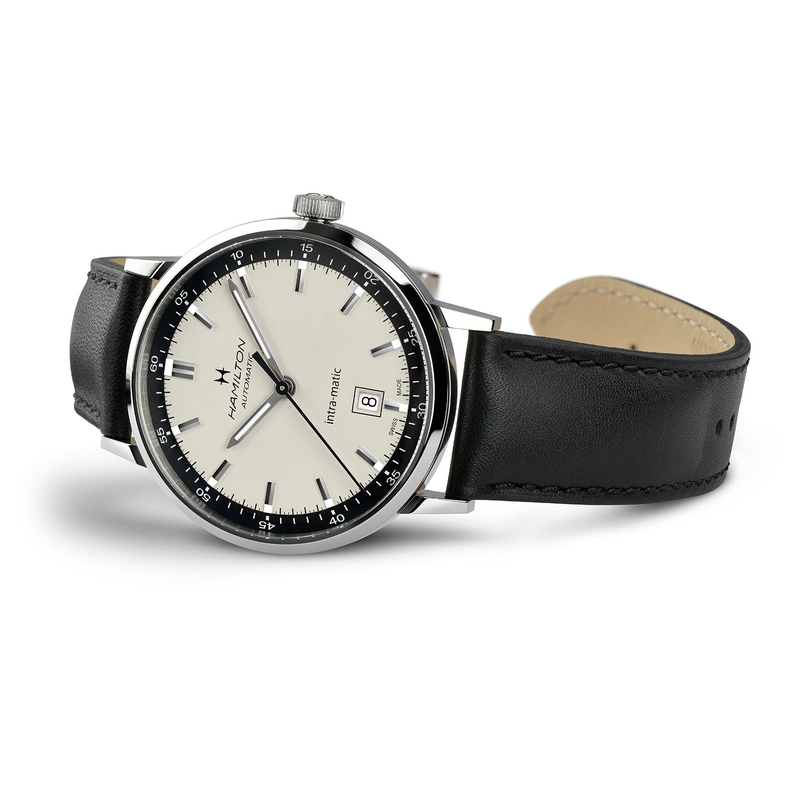 Replica Hamilton American Classic Intra-matic Auto 40mm Mens details Cream H38425720 2 Replica Hamilton American Classic Intra-matic Auto 40mm Mens details Cream H38425720