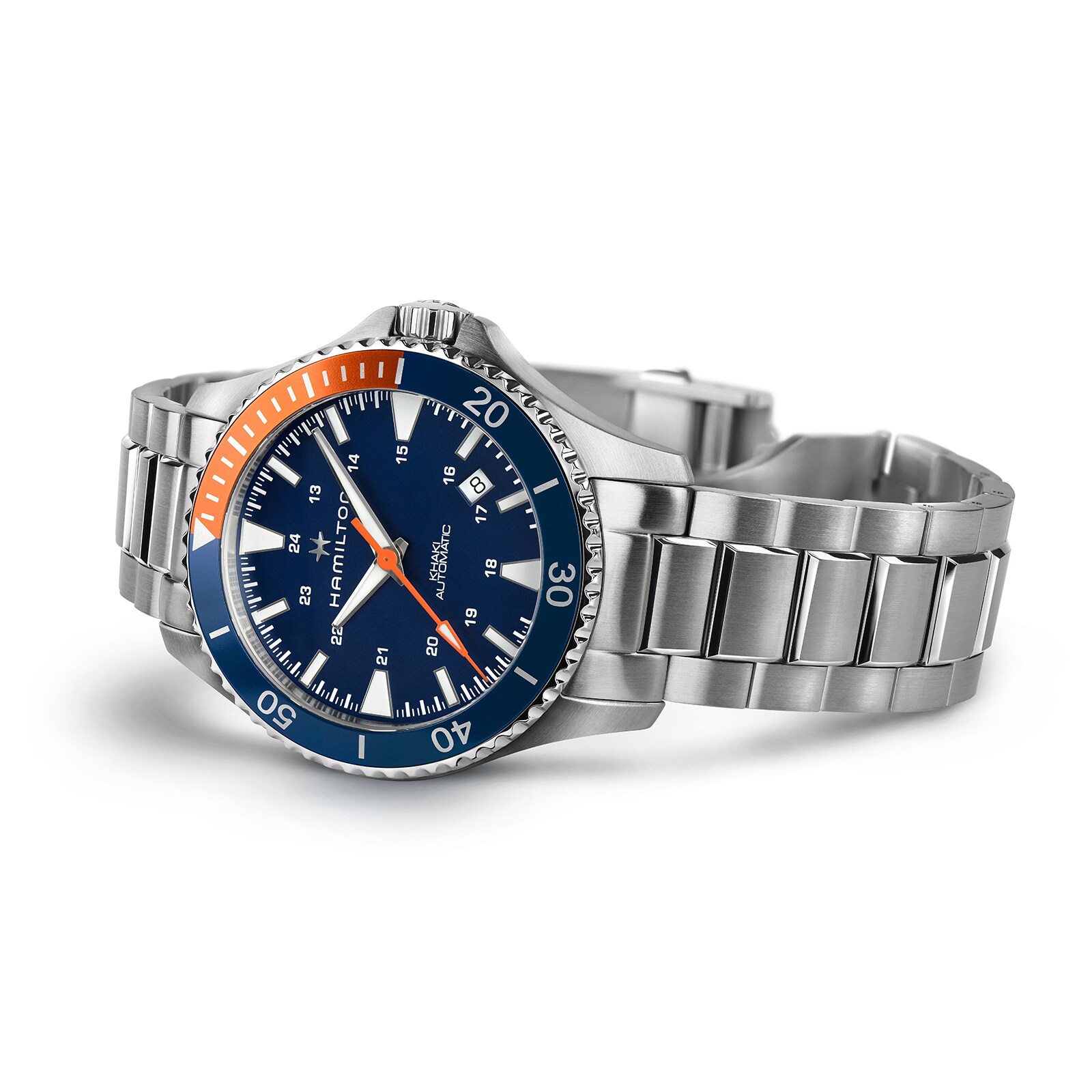 Replica Hamilton Khaki Navy Scuba Auto 40mm Mens details Blue H82365141