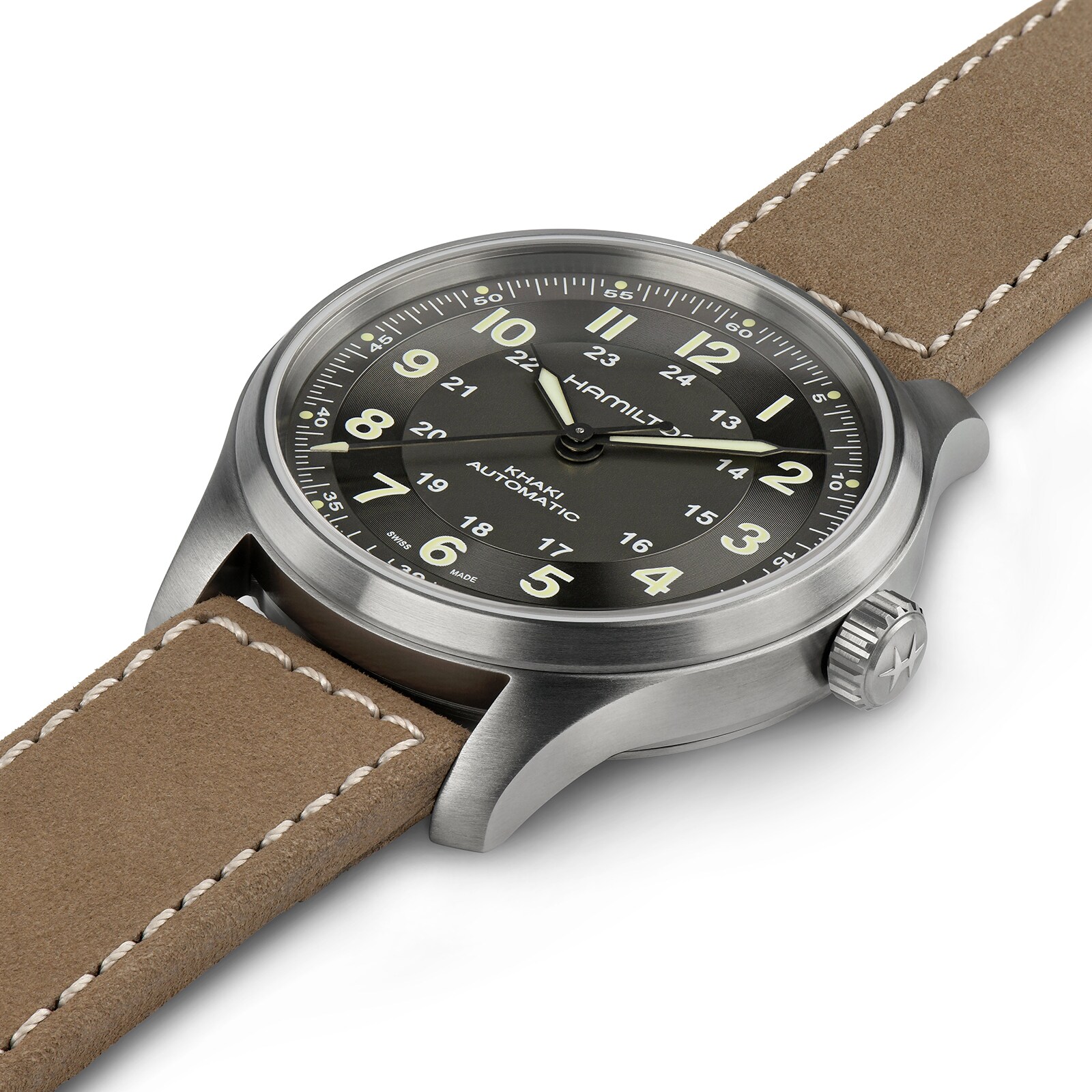 Replica Hamilton Khaki Field Titanium Auto 42mm Mens details Grey H70545550 2 Replica Hamilton Khaki Field Titanium Auto 42mm Mens details Grey H70545550