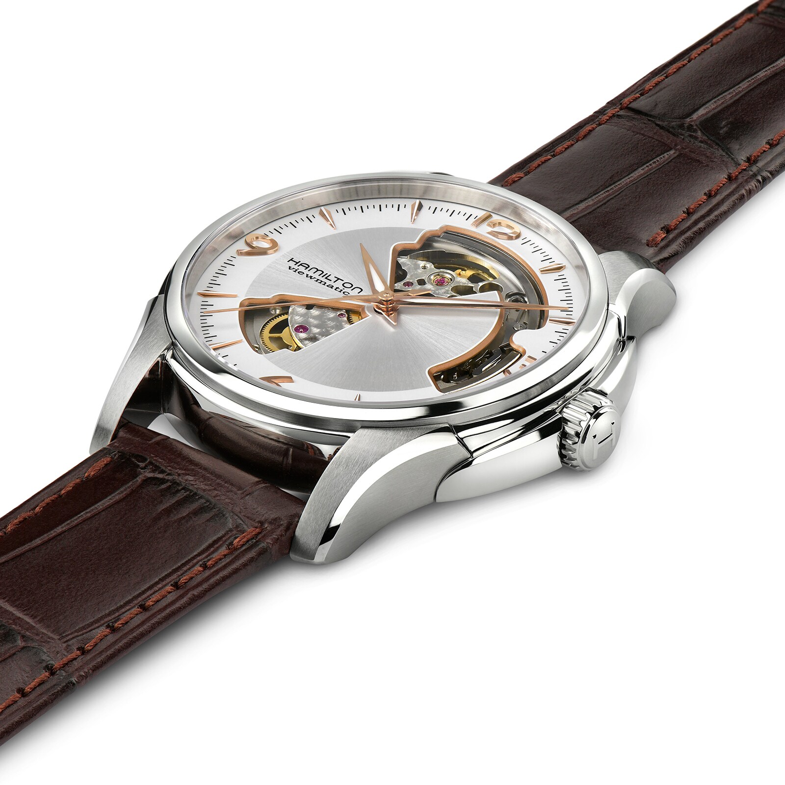 Replica Hamilton Jazzmaster Open Heart Auto 40mm Mens details Silver H32565555 2 Replica Hamilton Jazzmaster Open Heart Auto 40mm Mens details Silver H32565555