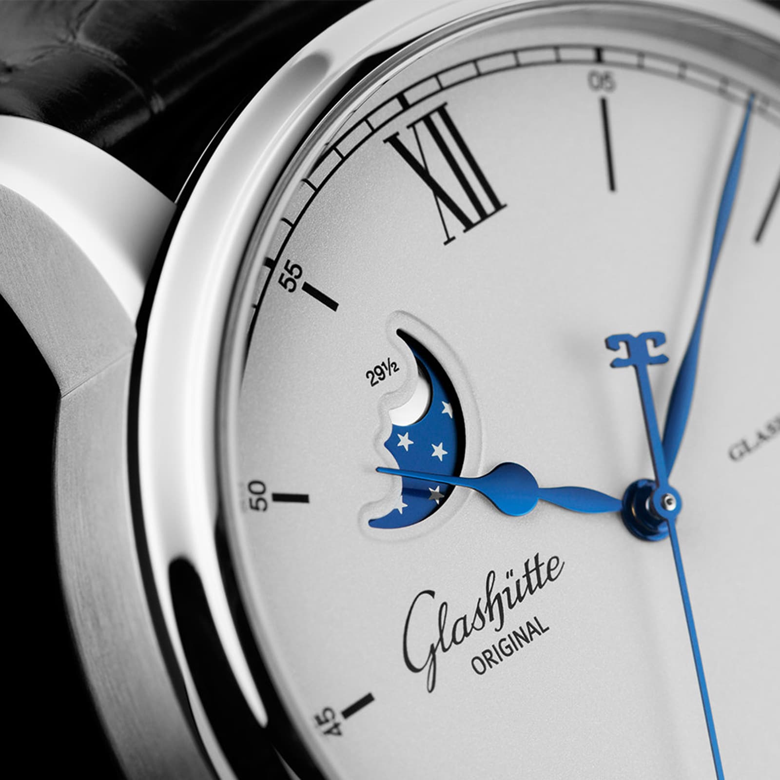 Replica Glashutte Original Senator Excellence Panorama Date Moon Phase Mens details 1-36-04-04-02-30