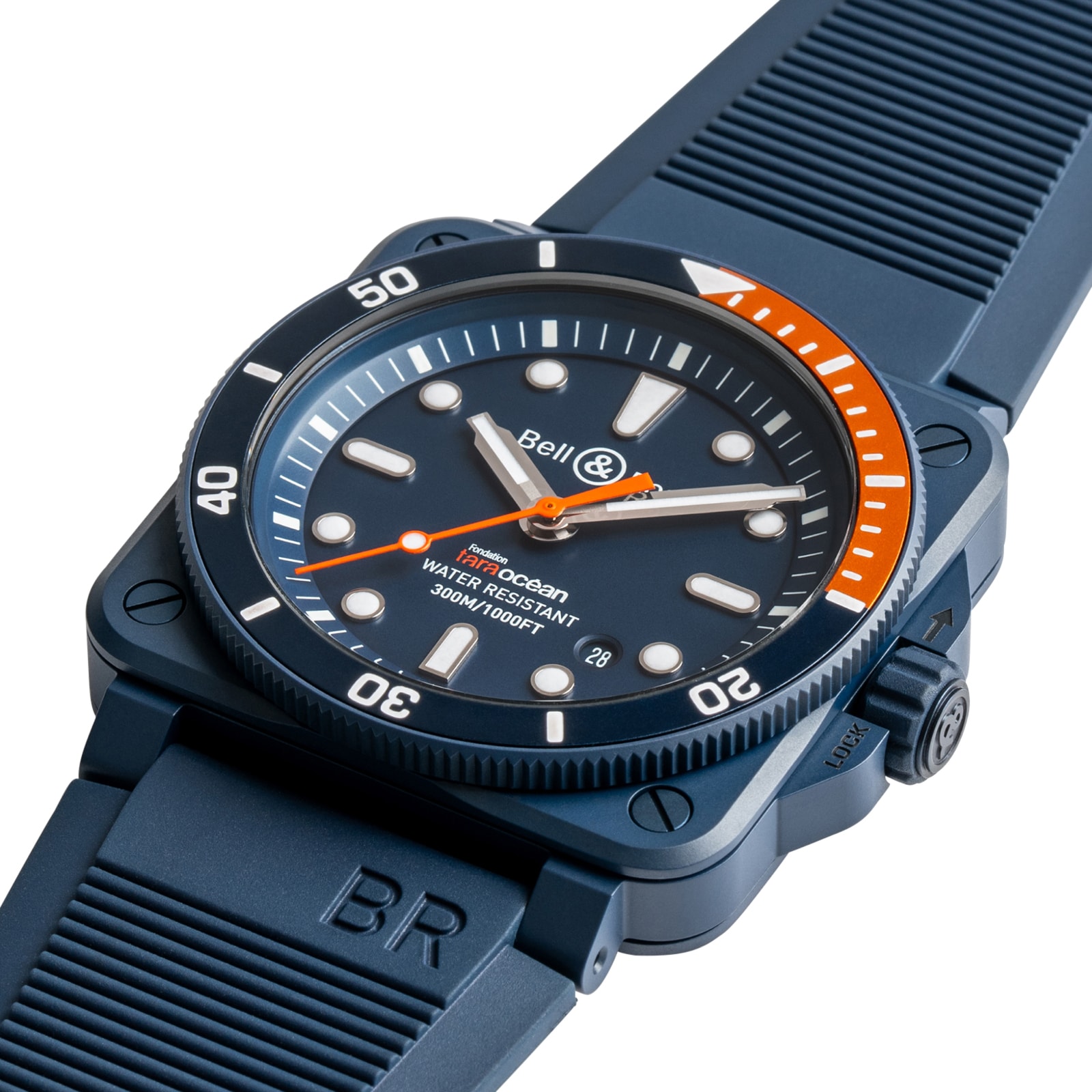 Replica Bell & Ross BR 03-92 Diver Tara 42mm Limited Edition Mens details Blue BR0392-D-TR-CE/SRB