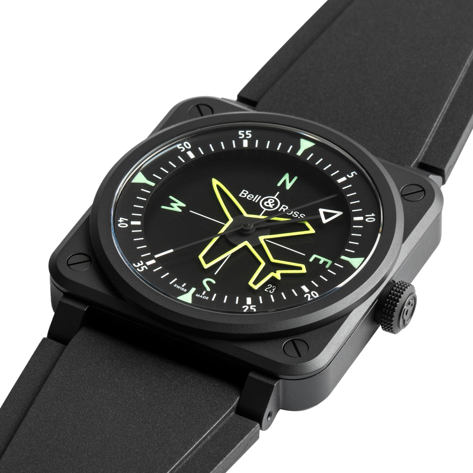 Replica Bell & Ross BR 03 Gyrocompass 41mm Limited Edition Mens details Black BR03A-CPS-CE/SRB 2 Replica Bell & Ross BR 03 Gyrocompass 41mm Limited Edition Mens details Black BR03A-CPS-CE/SRB