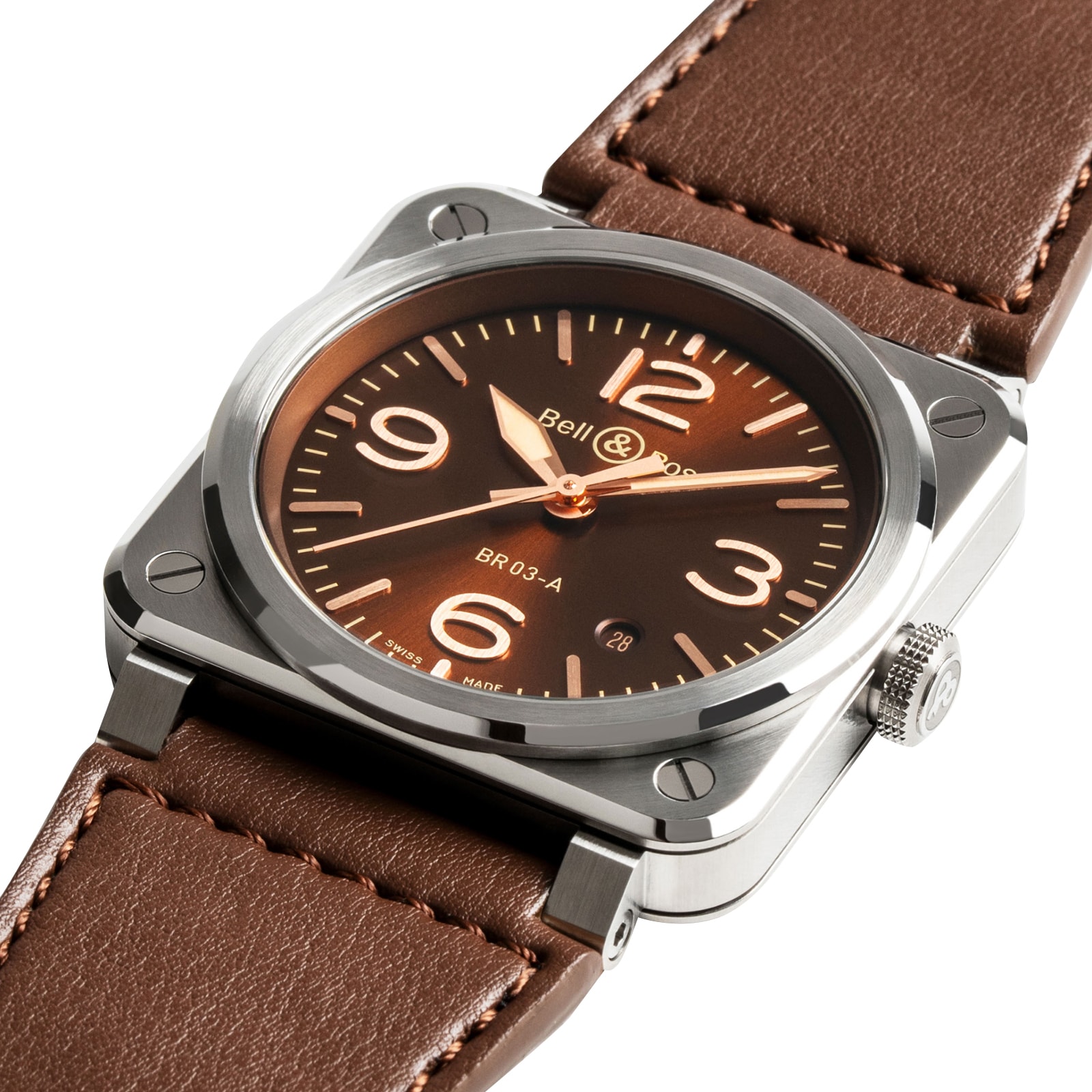 Replica Bell & Ross BR 03 Golden Heritage 41mm BR03A-GH-ST/SCA 2 Replica Bell & Ross BR 03 Golden Heritage 41mm BR03A-GH-ST/SCA