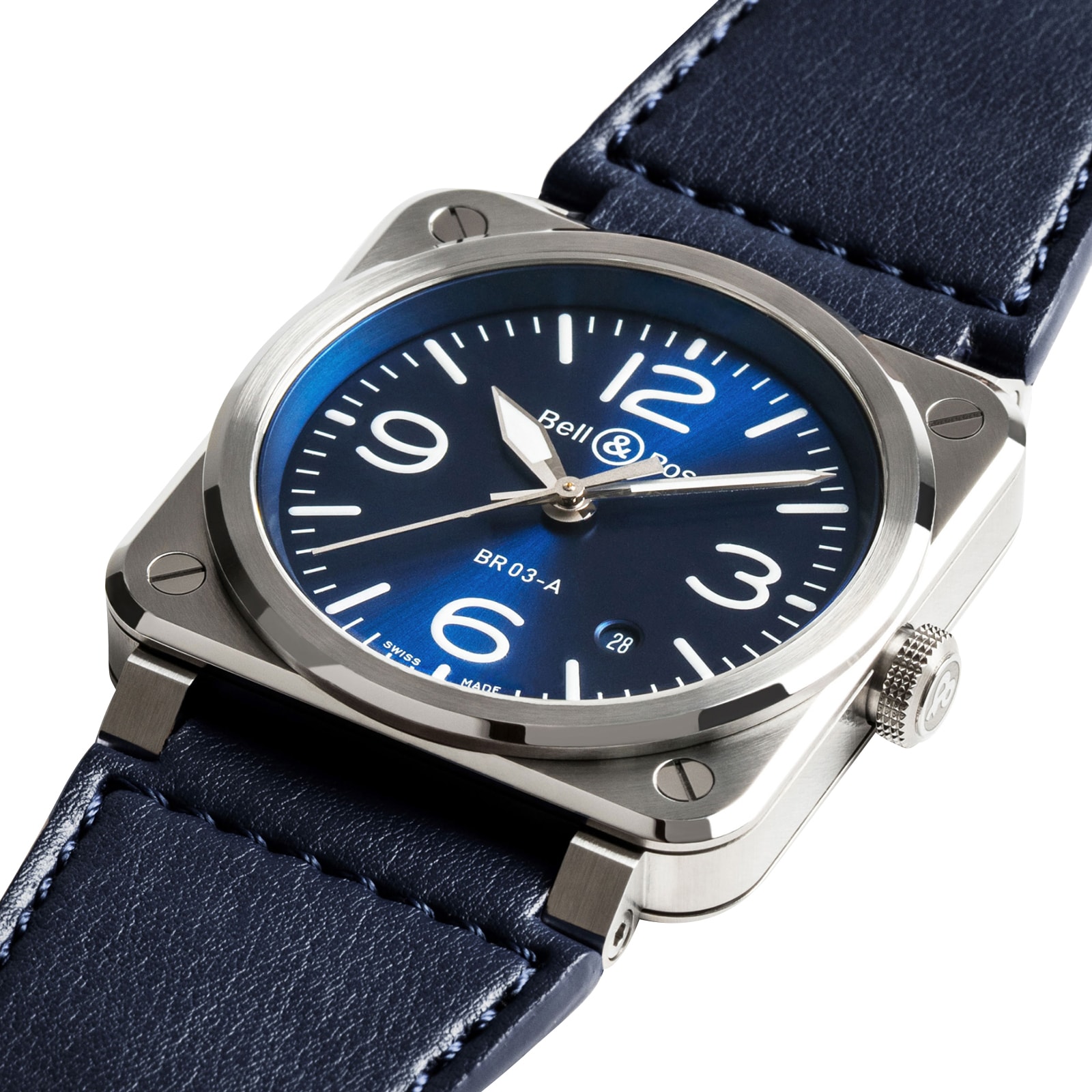 Replica Bell & Ross BR 03 Blue Steel 41mm BR03A-BLU-ST/SCA 2 Replica Bell & Ross BR 03 Blue Steel 41mm BR03A-BLU-ST/SCA