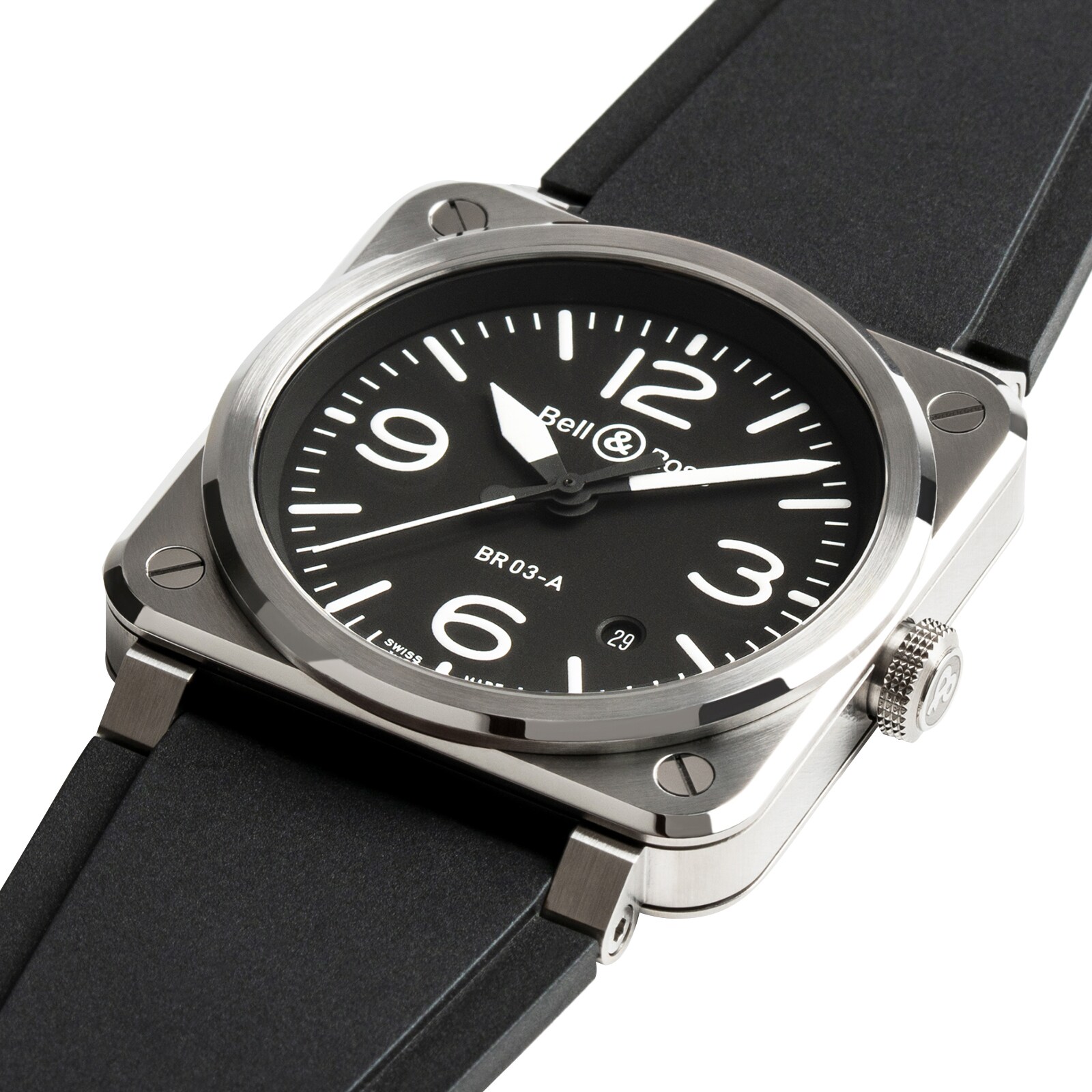 Replica Bell & Ross BR 03 Black Steel 41mm BR03A-BL-ST/SRB