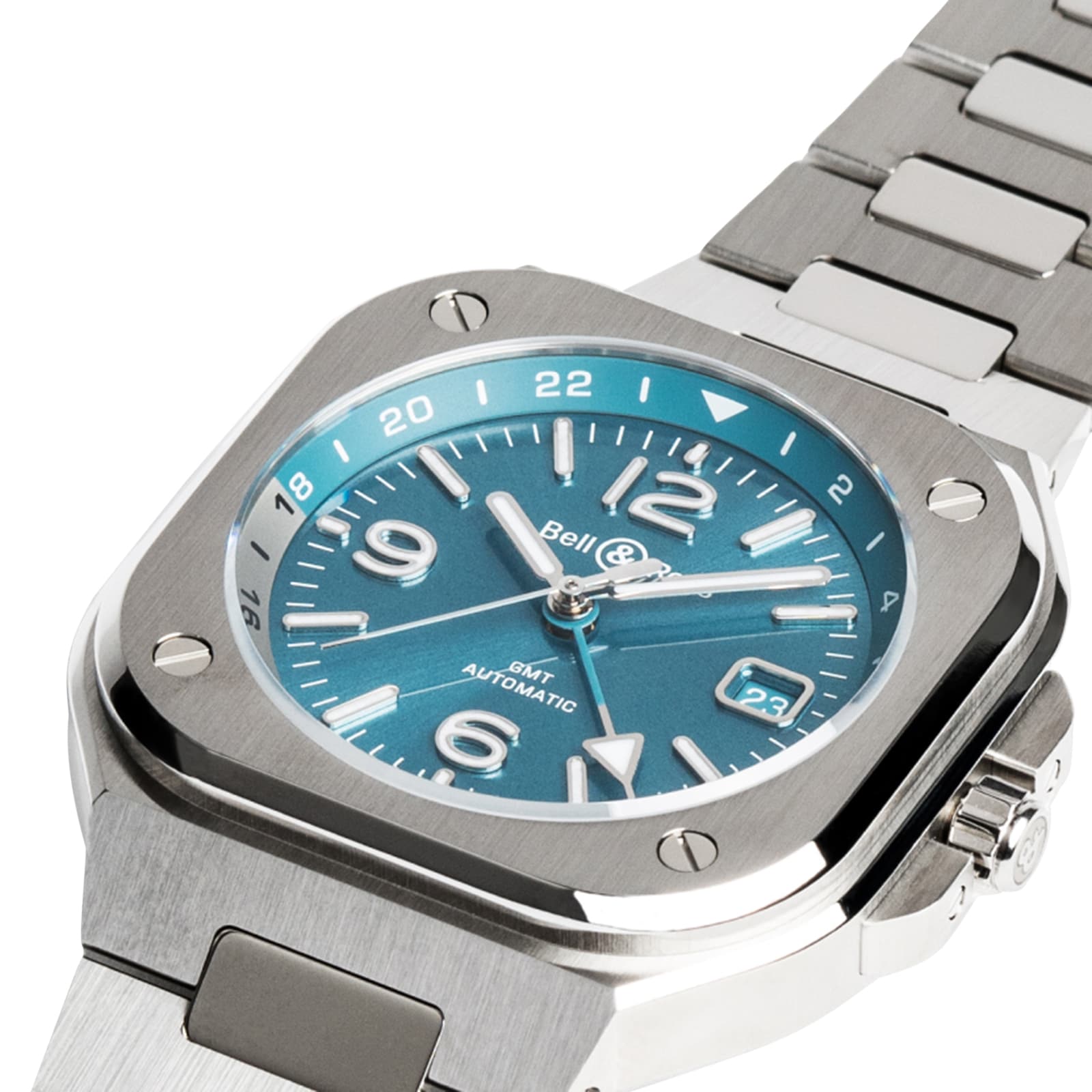 Replica Bell & Ross BR 05 GMT Sky Blue 41mm BR05G-PB-ST/SST 2 Replica Bell & Ross BR 05 GMT Sky Blue 41mm BR05G-PB-ST/SST