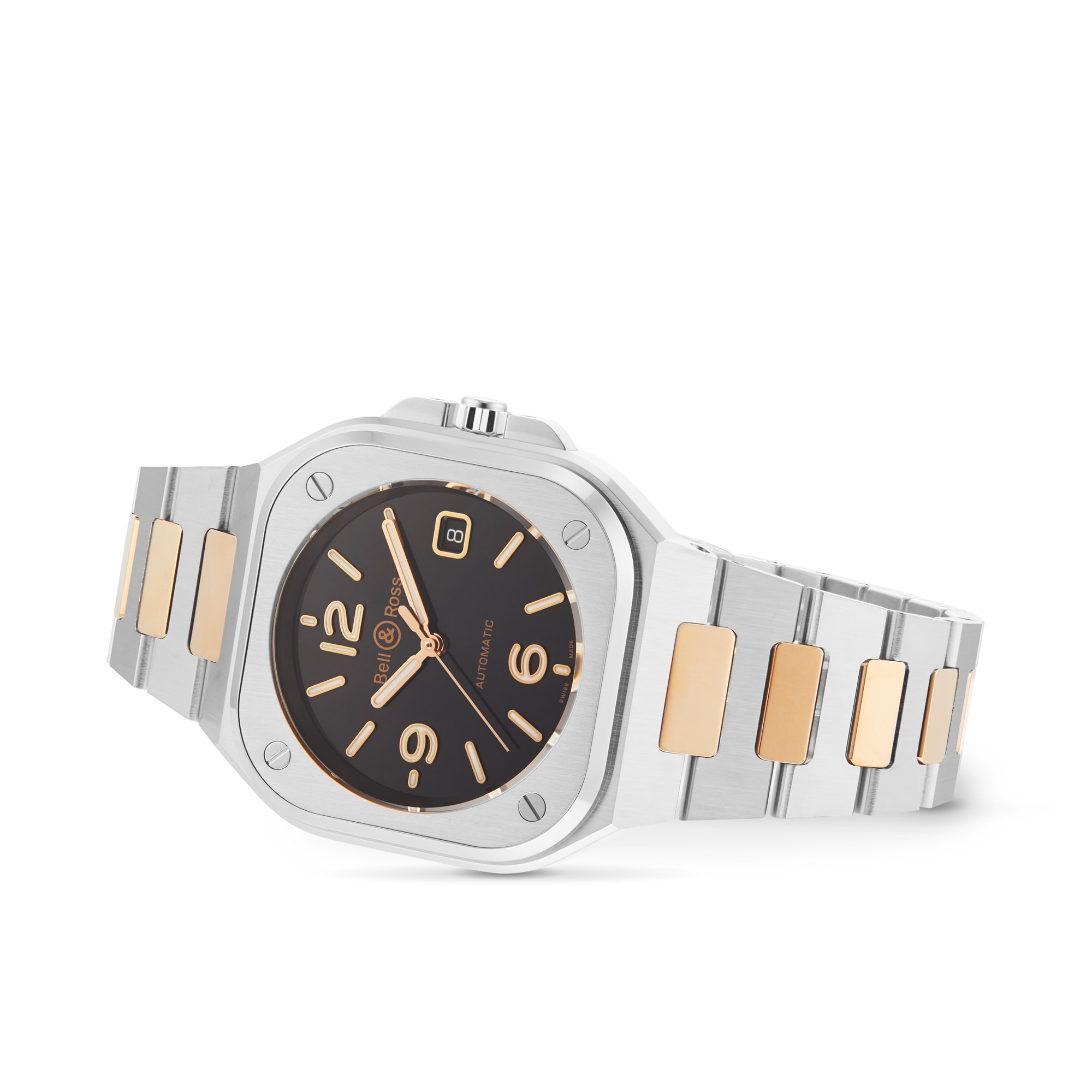 Replica Bell & Ross BR 05 BLACK STEEL GOLD 40mm BR05A-BL-STPG/SSG 2 Replica Bell & Ross BR 05 BLACK STEEL GOLD 40mm BR05A-BL-STPG/SSG