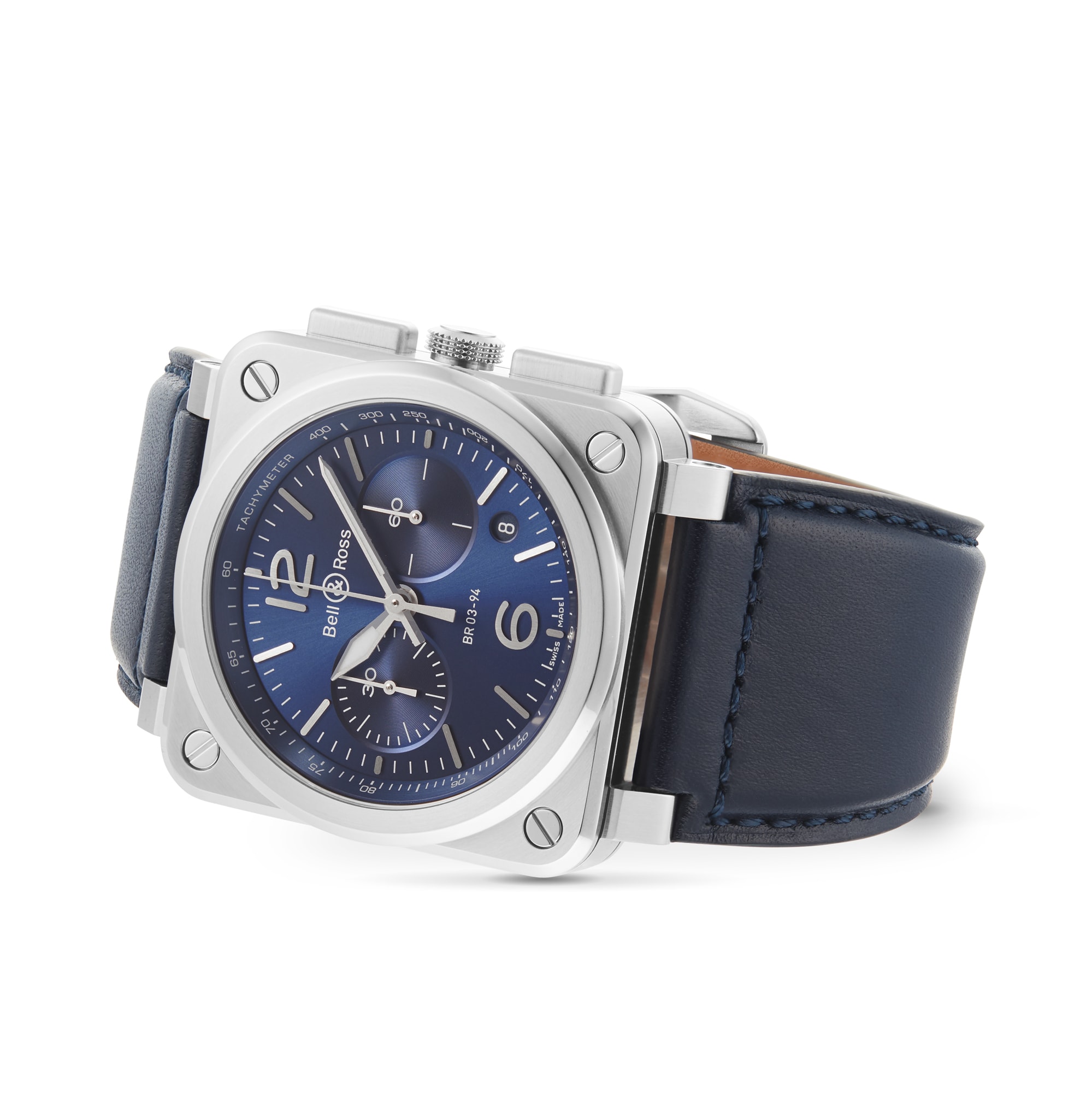 Replica Bell & Ross BR 03-94 BLUE STEEL 42mm BR0394-BLU-ST/SCA 2 Replica Bell & Ross BR 03-94 BLUE STEEL 42mm BR0394-BLU-ST/SCA