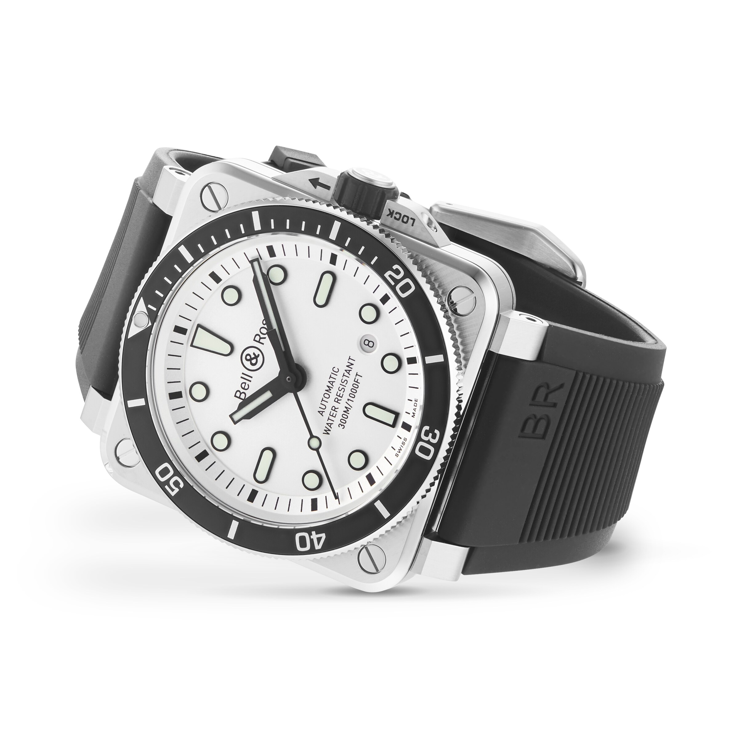Replica Bell & Ross BR 03-92 DIVER WHITE 42mm BR0392-D-WH-ST/SRB 2 Replica Bell & Ross BR 03-92 DIVER WHITE 42mm BR0392-D-WH-ST/SRB