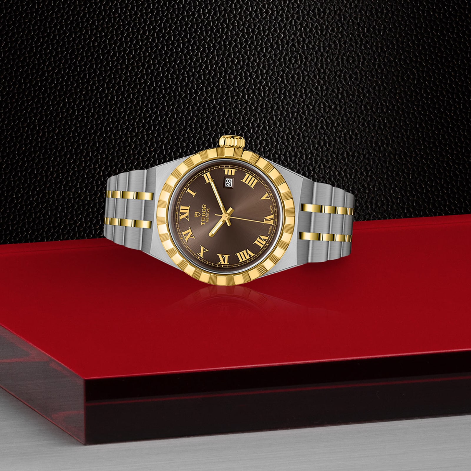 Replica Tudor Royal S G 28mm Steel Case Chocolate Brown Dial M28303-0008