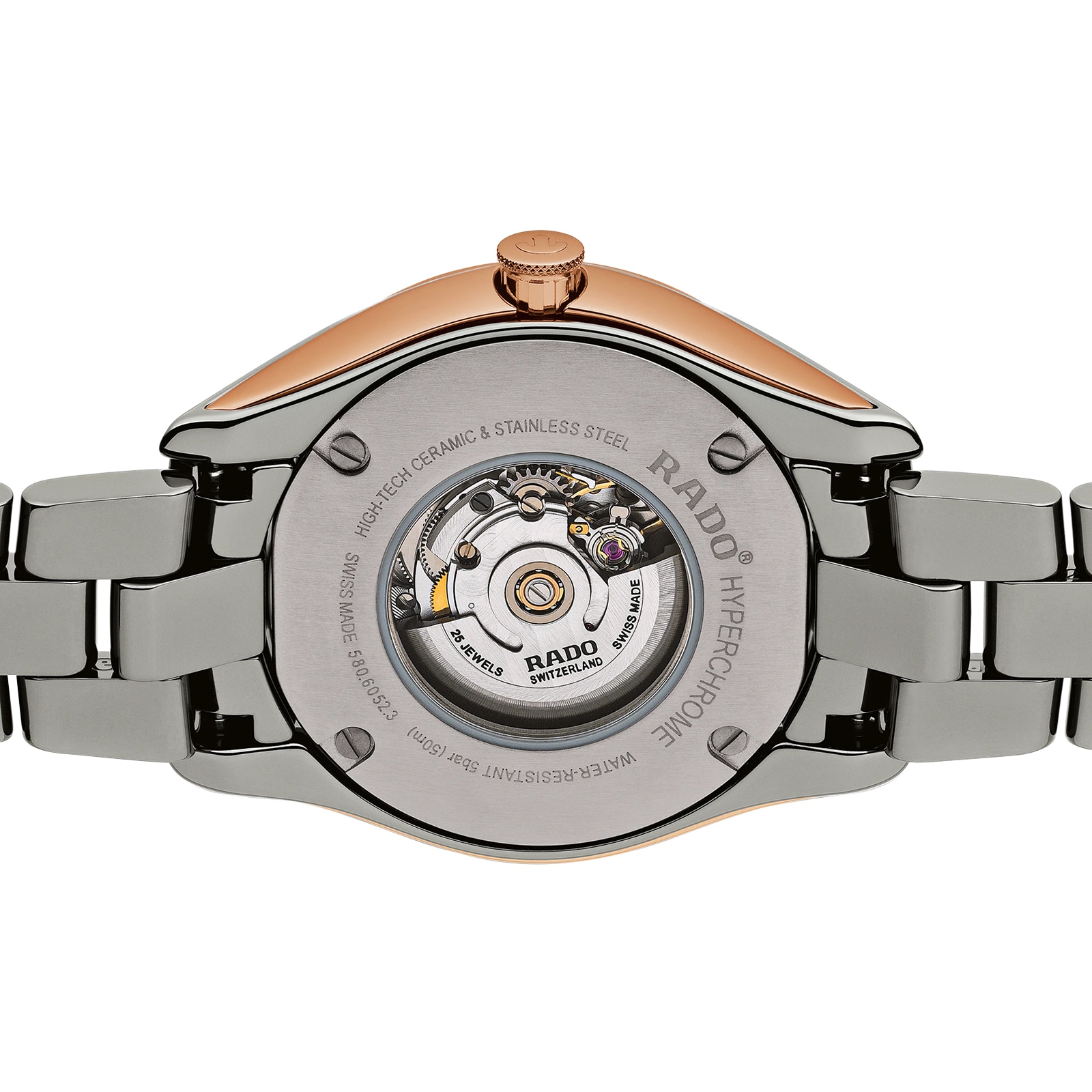 Replica Rado HyperChrome Automatic Diamonds 36mm Ladies details R32052012