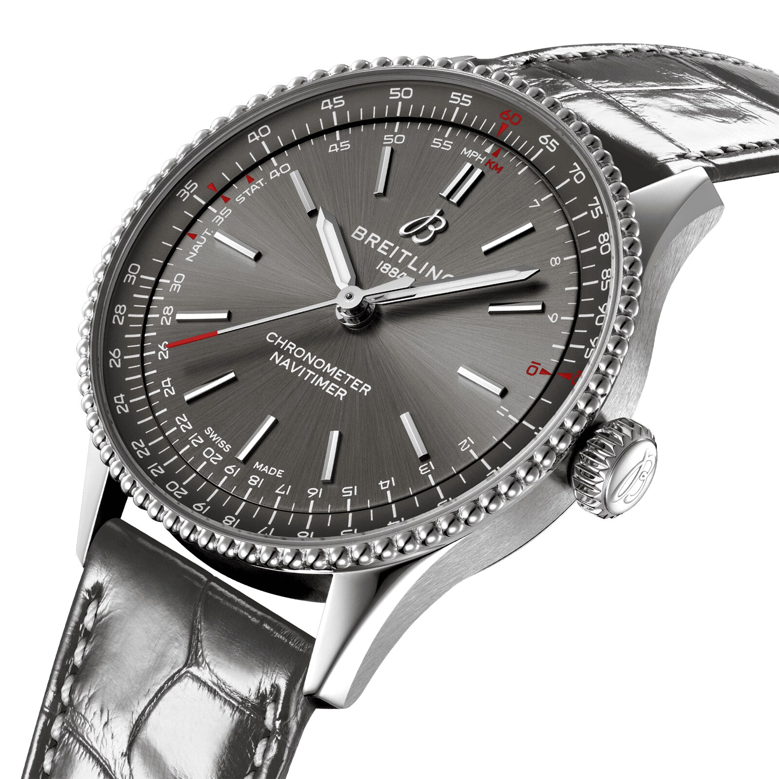 Replica Breitling Navitimer 36mm Ladies details Grey Alligator A17327381B1P1 2 Replica Breitling Navitimer 36mm Ladies details Grey Alligator A17327381B1P1