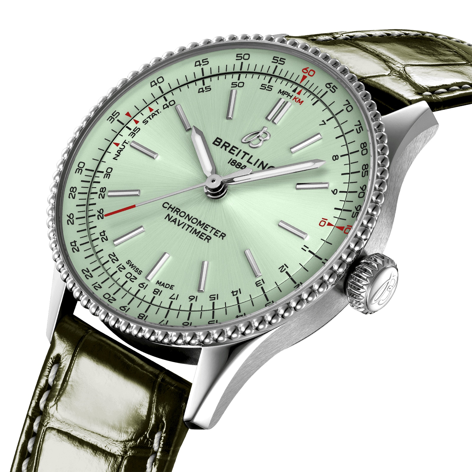 Replica Breitling Navitimer 36mm Ladies details Green Alligator A17327361L1P1 2 Replica Breitling Navitimer 36mm Ladies details Green Alligator A17327361L1P1