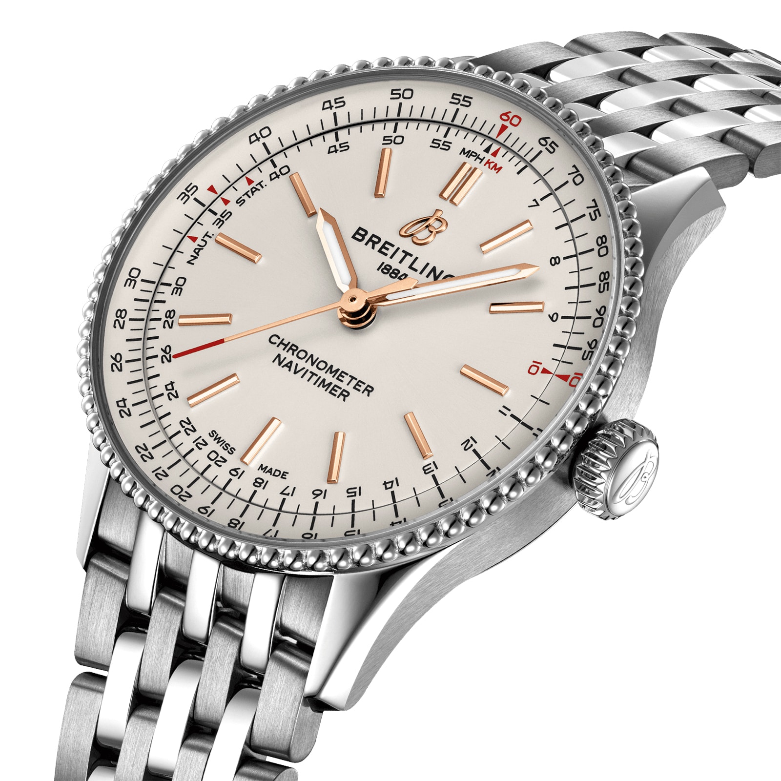 Replica Breitling Navitimer 36mm Ladies details Silver A17327211G1A1