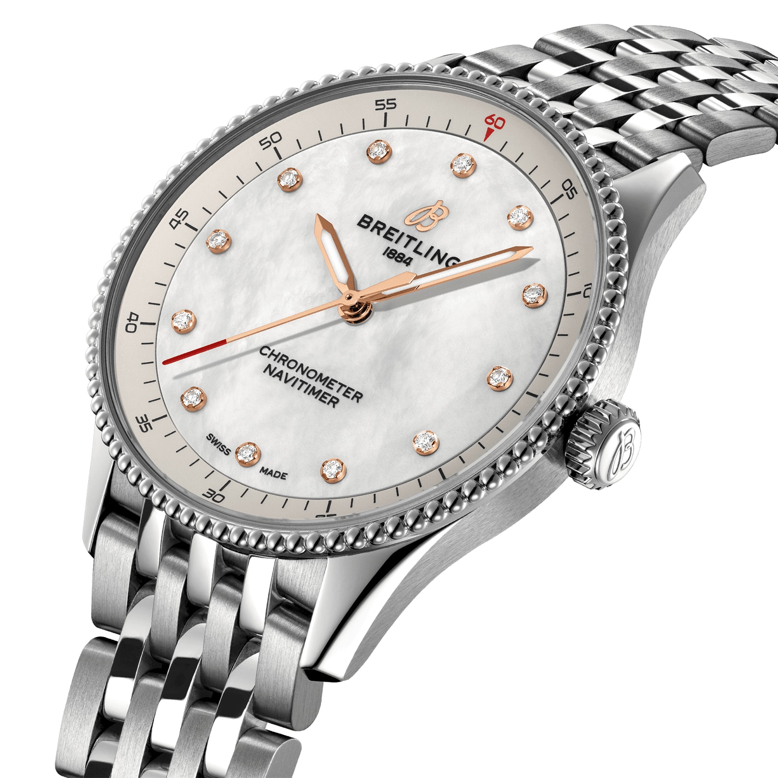 Replica Breitling Navitimer 32mm Ladies details White Mother Of Pearl A77320E61A2A1 2 Replica Breitling Navitimer 32mm Ladies details White Mother Of Pearl A77320E61A2A1