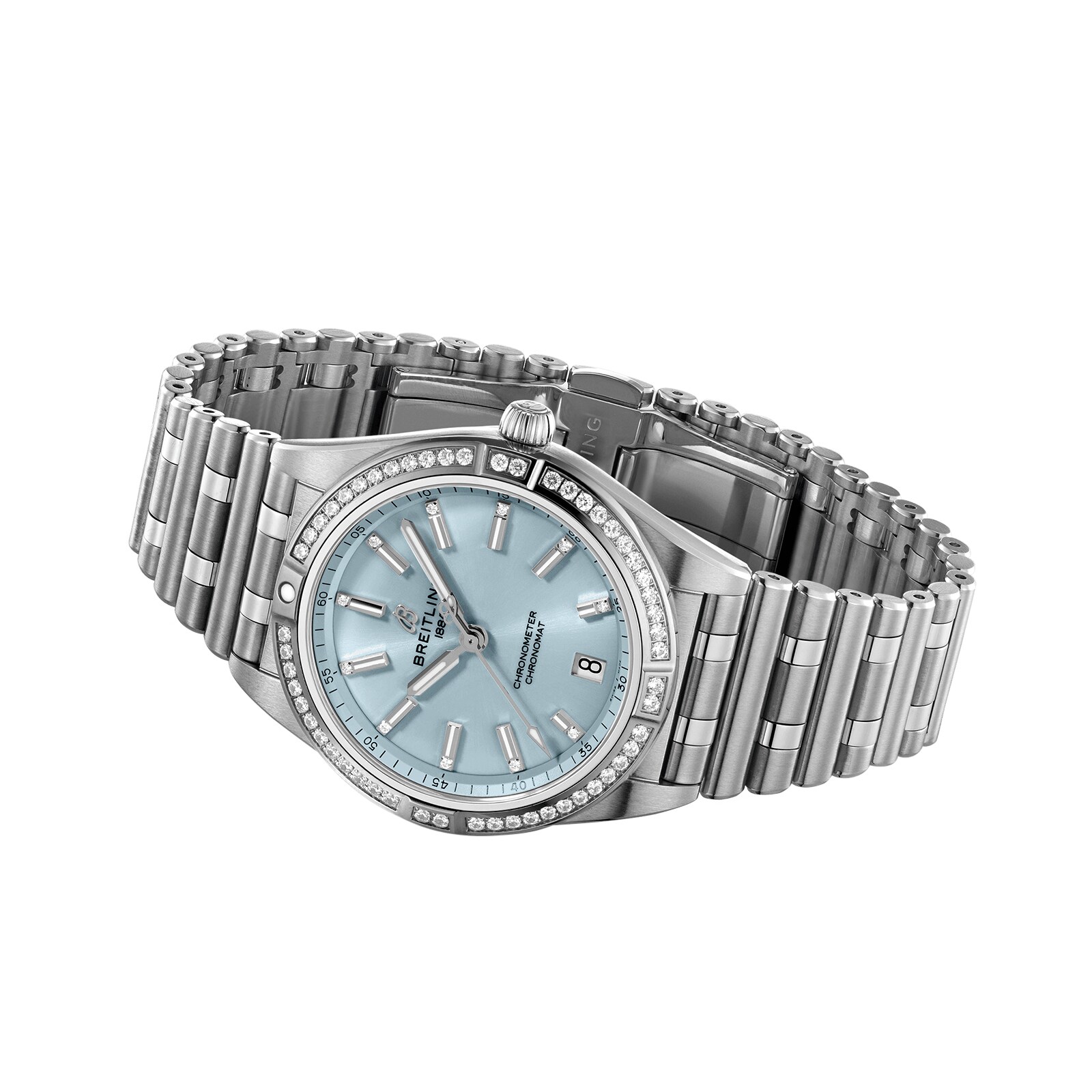 Replica Breitling Chronomat Automatic 36mm Ladies details Blue G10380591C1G1