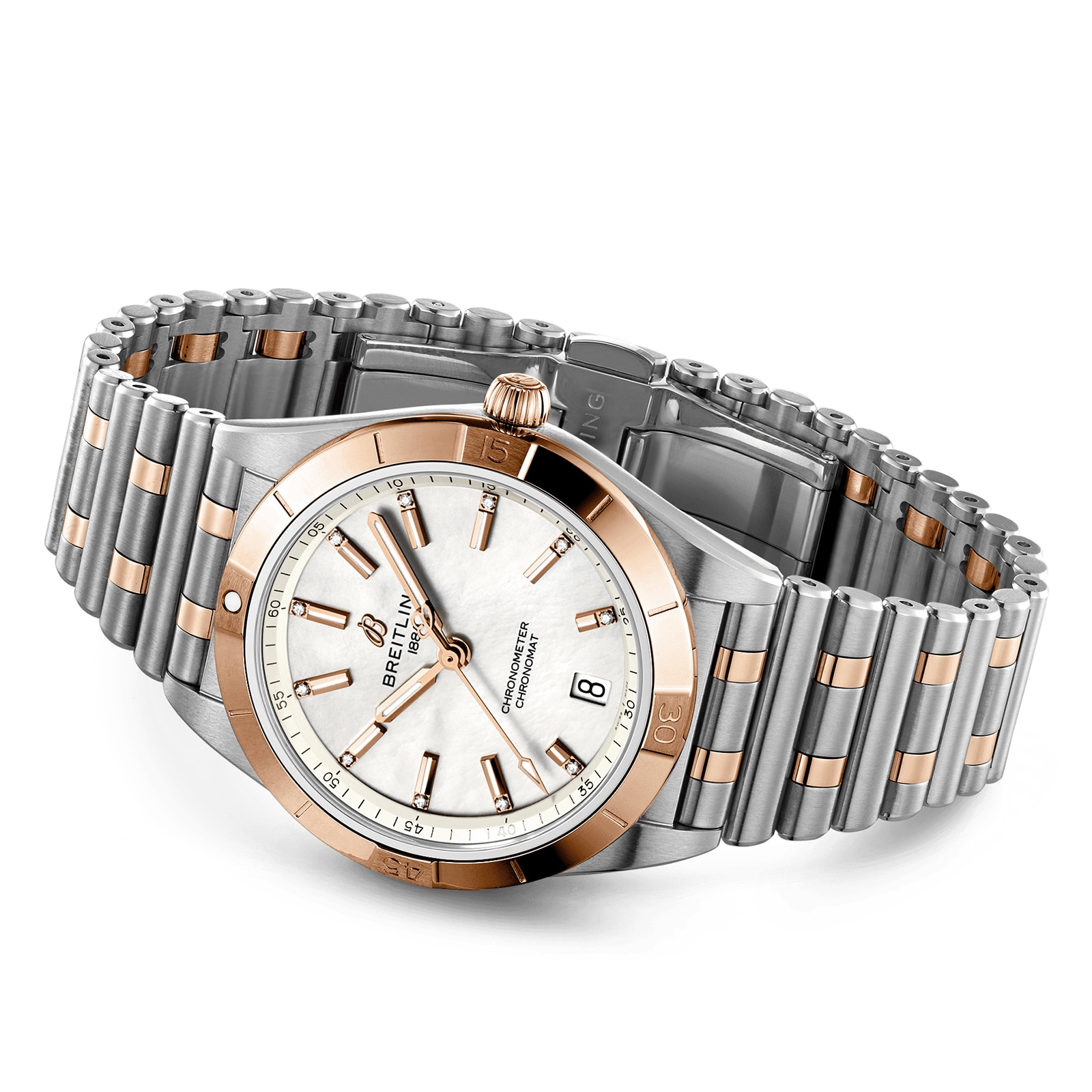 Replica Breitling Chronomat Automatic 36 Stainless Steel 18k Red Gold details U10380101A2U1 2 Replica Breitling Chronomat Automatic 36 Stainless Steel 18k Red Gold details U10380101A2U1