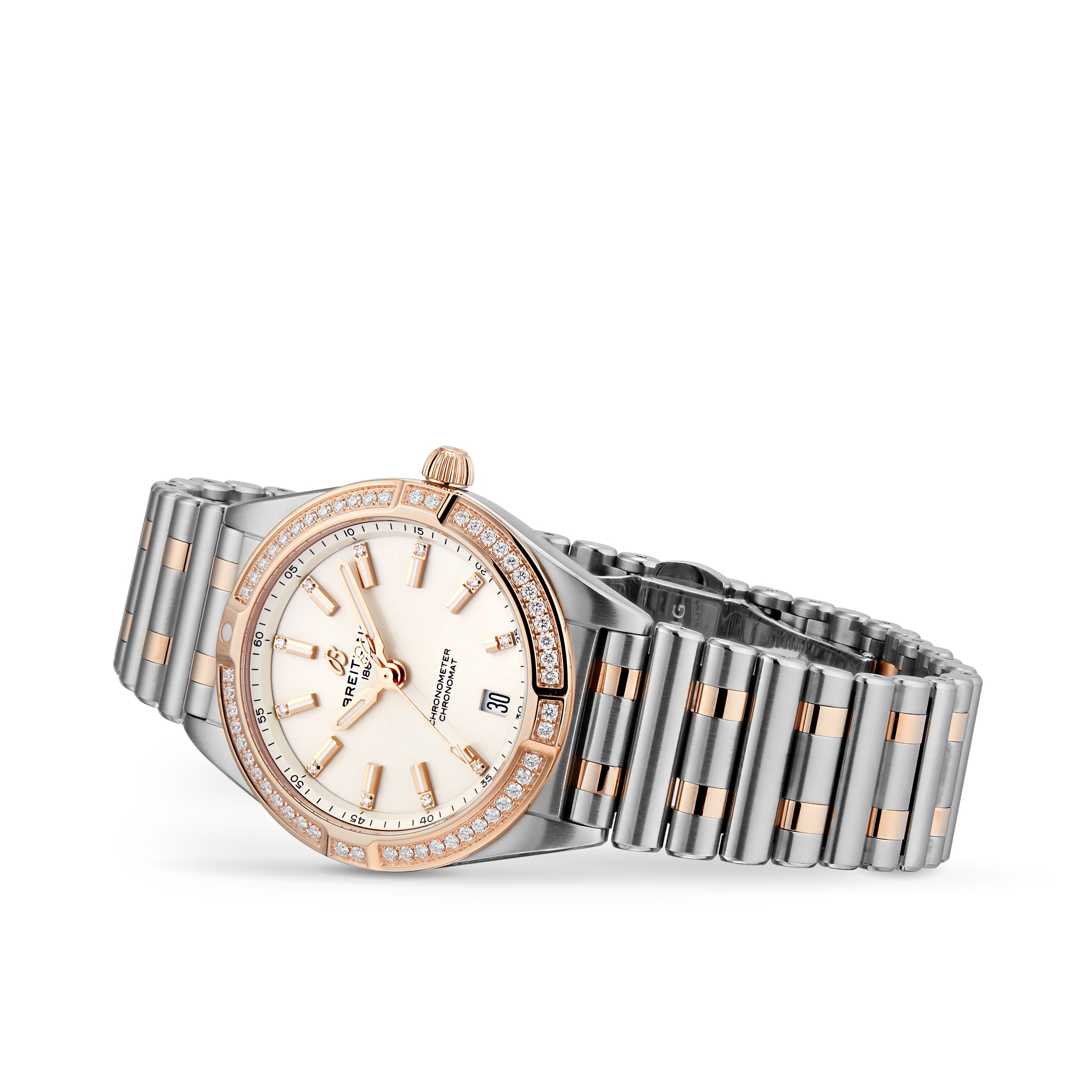Replica Breitling Chronomat 32 Stainless Steel 18k Red Gold (gem-set) details U77310591A1U1 2 Replica Breitling Chronomat 32 Stainless Steel 18k Red Gold (gem-set) details U77310591A1U1