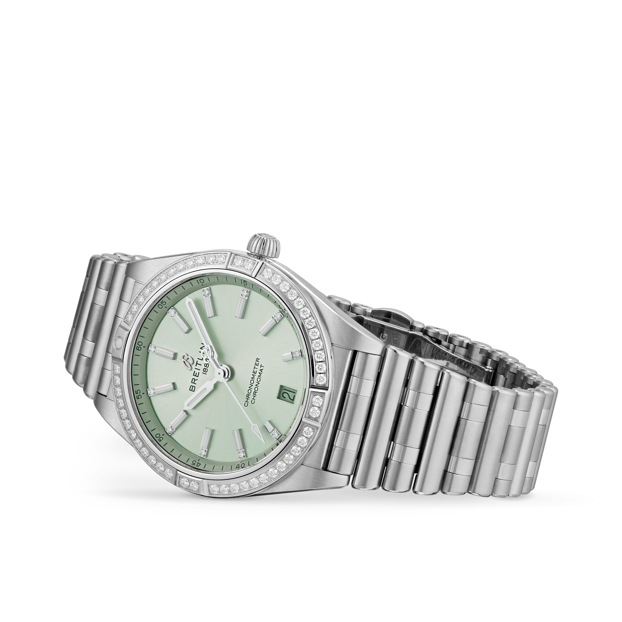 Replica Breitling Chronomat Automatic 36 - Mint Green details A10380591L1A1