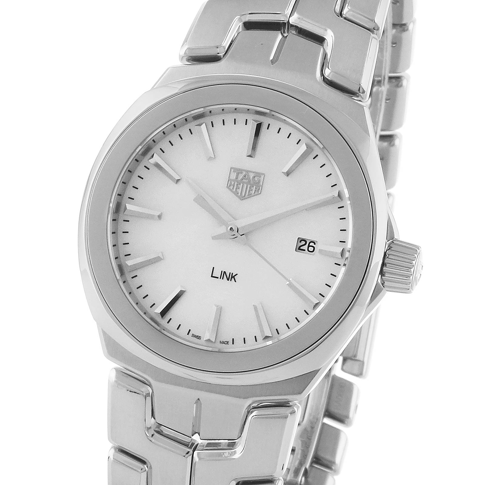 Replica TAG Heuer Link Quartz Date Mother Of Pearl 32mm Ladies details WBC1310.BA0600