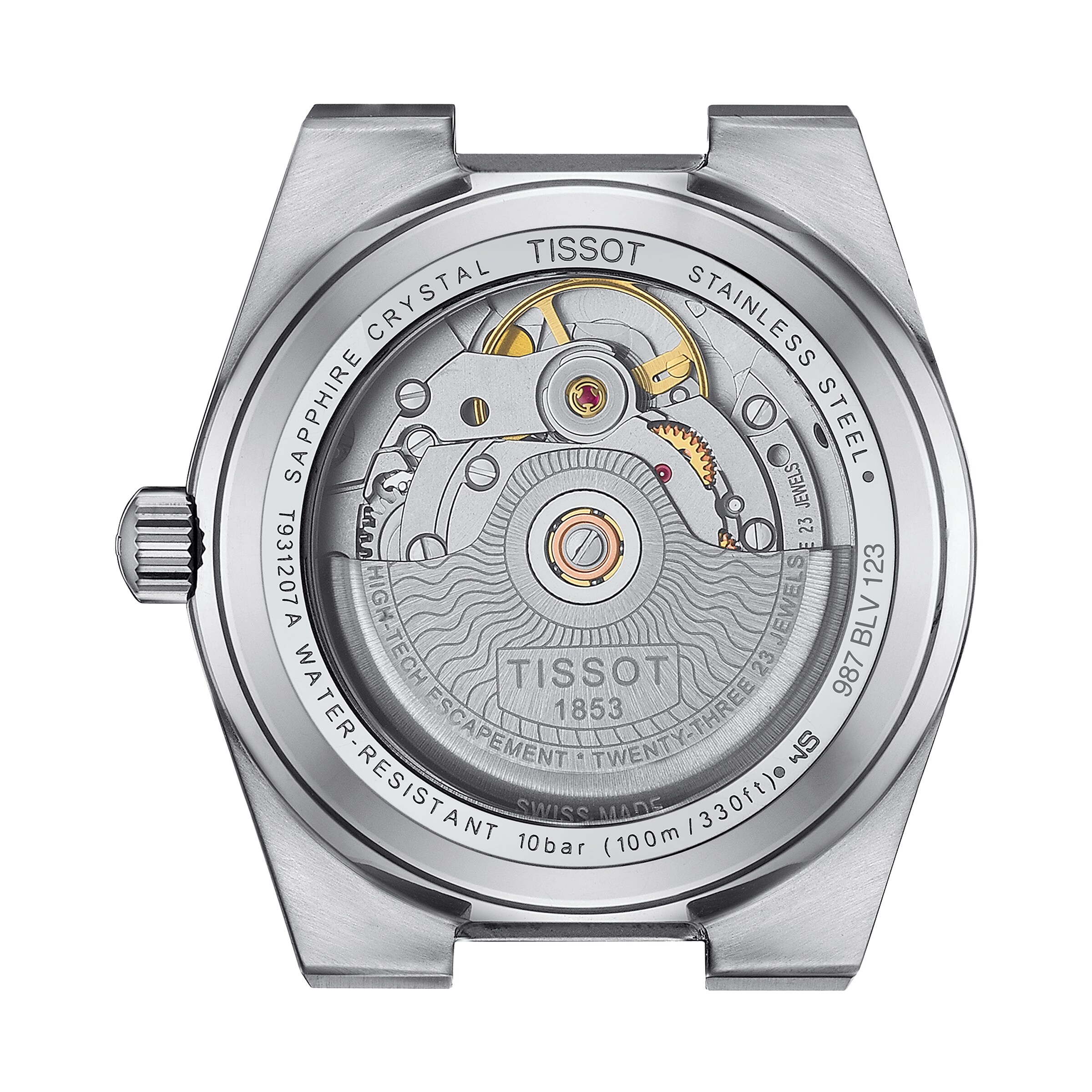 Replica Tissot PRX Powermatic 80 35mm Steel and 18K Gold Bezel Ladies details T9312074111100