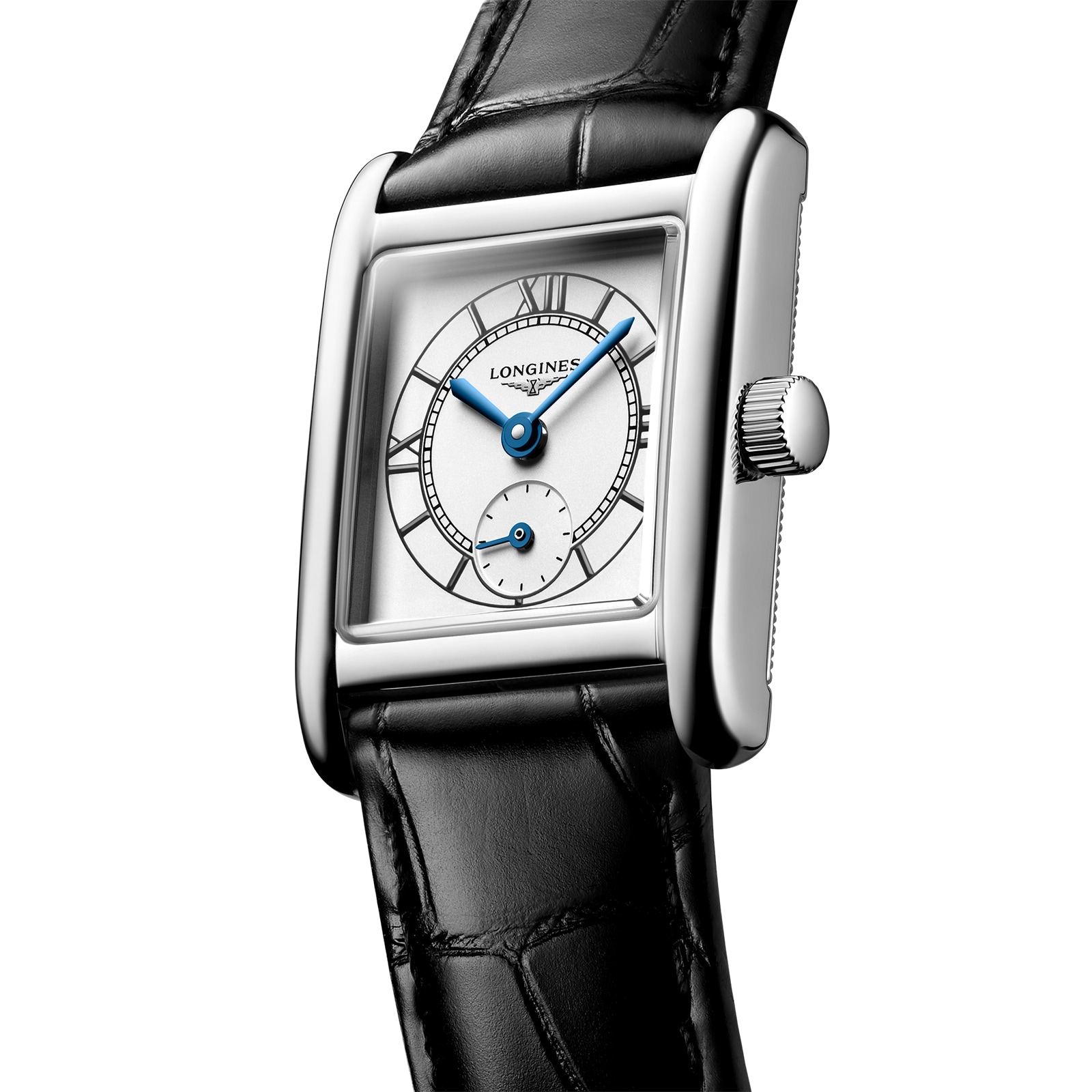 Replica Longines Mini Dolce Vita 21.5mm X 29mm Ladies details Silver Black Alligator L52004752 2 Replica Longines Mini Dolce Vita 21.5mm X 29mm Ladies details Silver Black Alligator L52004752