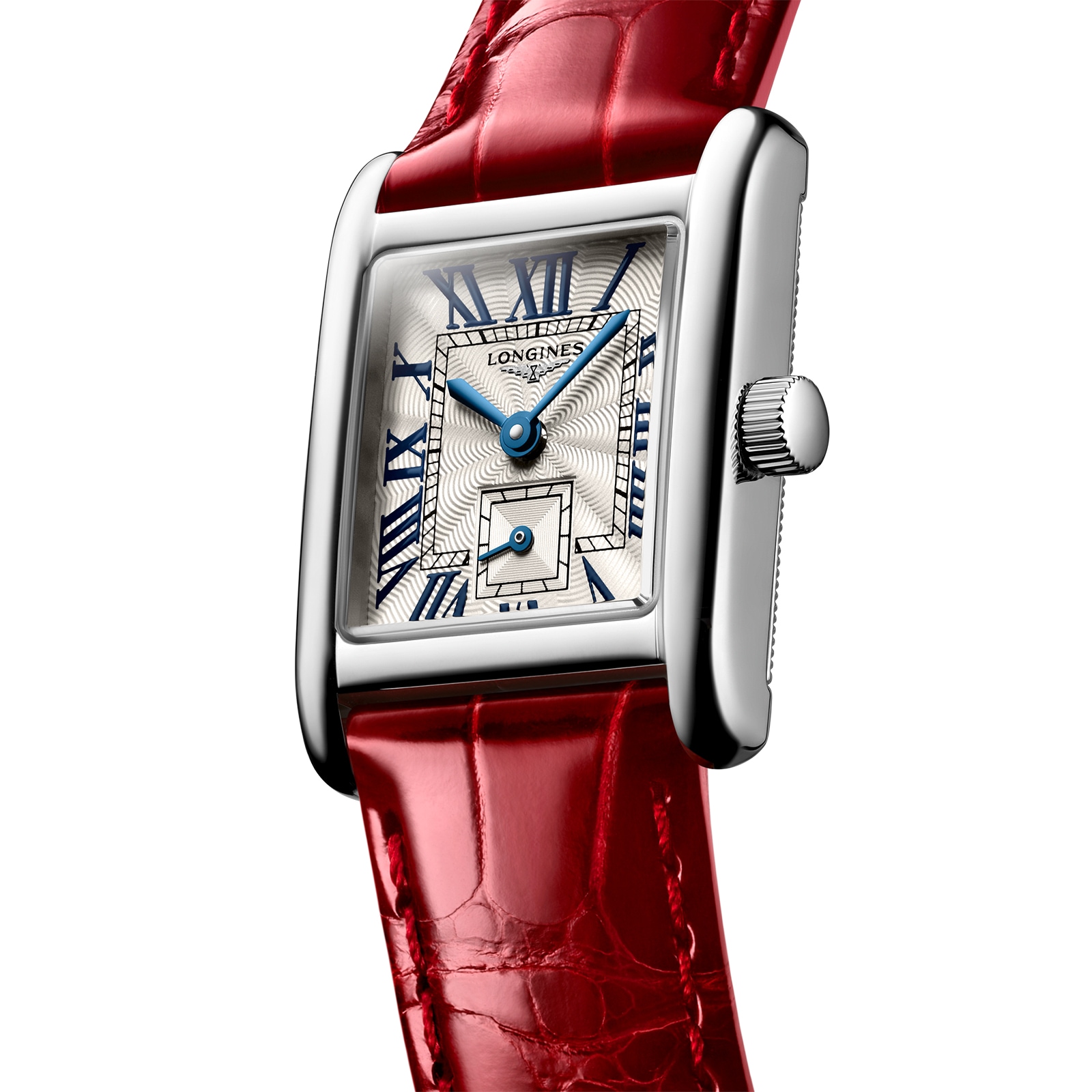 Replica Longines Mini Dolce Vita 21.5mm X 29mm Ladies details Silver Red Alligator L52004715 2 Replica Longines Mini Dolce Vita 21.5mm X 29mm Ladies details Silver Red Alligator L52004715