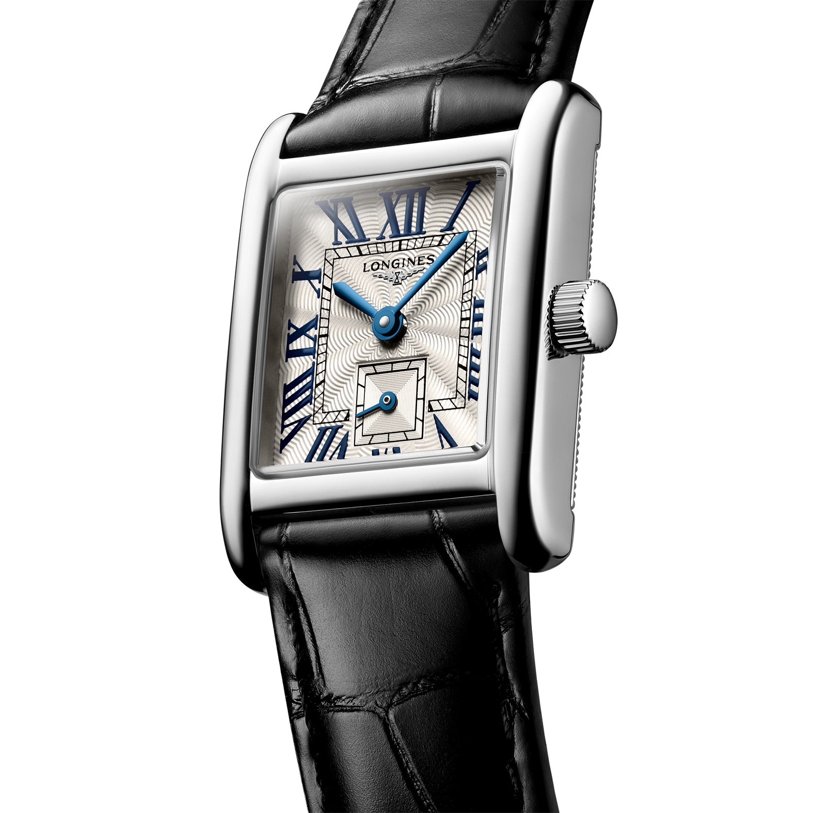 Replica Longines Mini Dolce Vita 21.5mm X 29mm Ladies details Silver Black Alligator L52004712 2 Replica Longines Mini Dolce Vita 21.5mm X 29mm Ladies details Silver Black Alligator L52004712