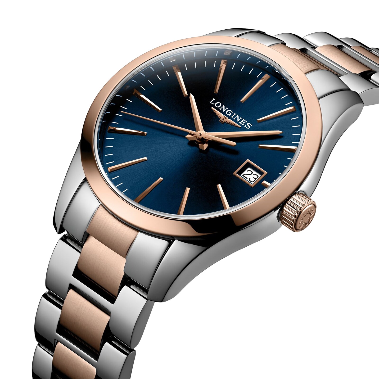 Replica Longines Conquest Classic 34mm Ladies details Blue L23863927