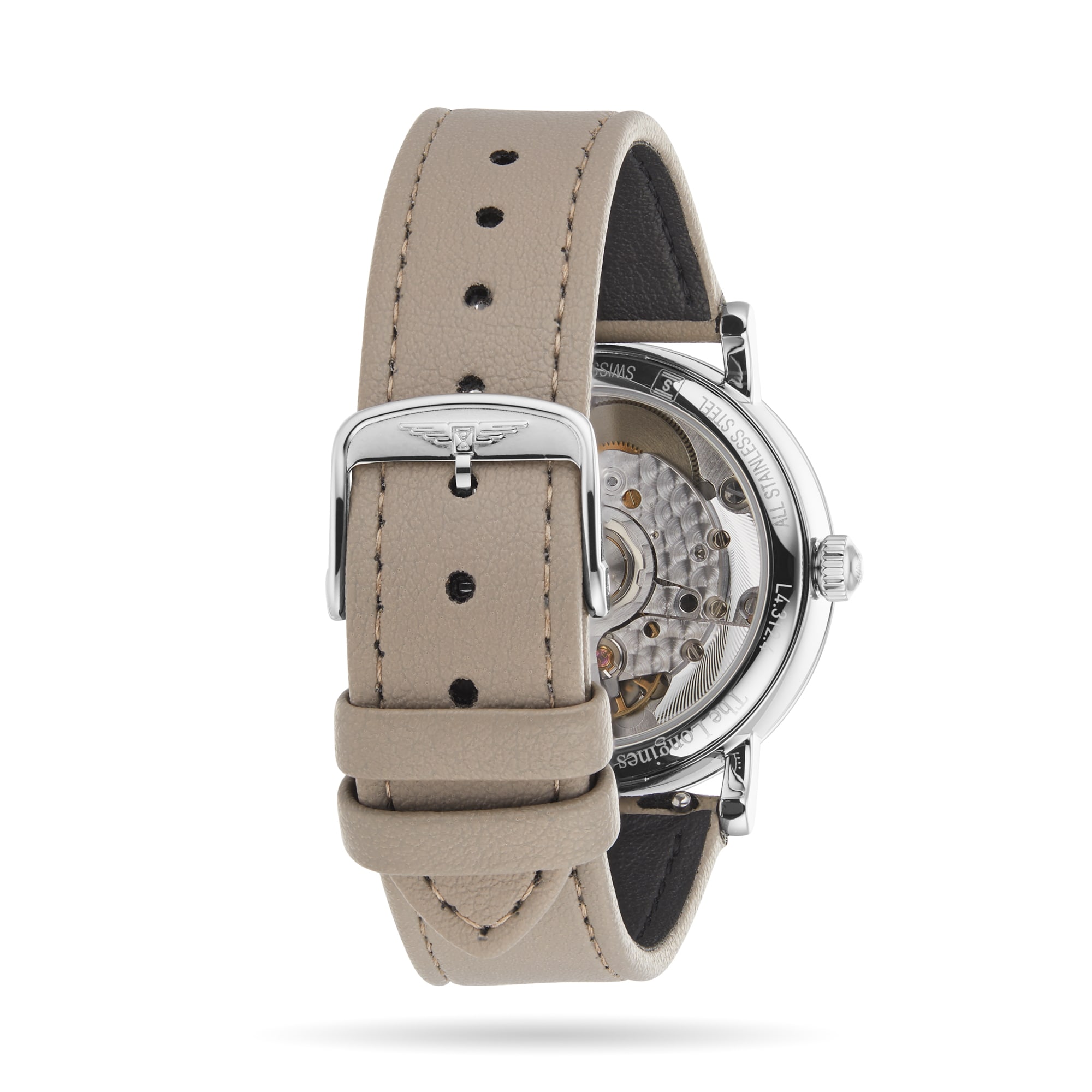 Replica Longines Elegant Collection 34.5mm Ladies details Beige Strap L43124112