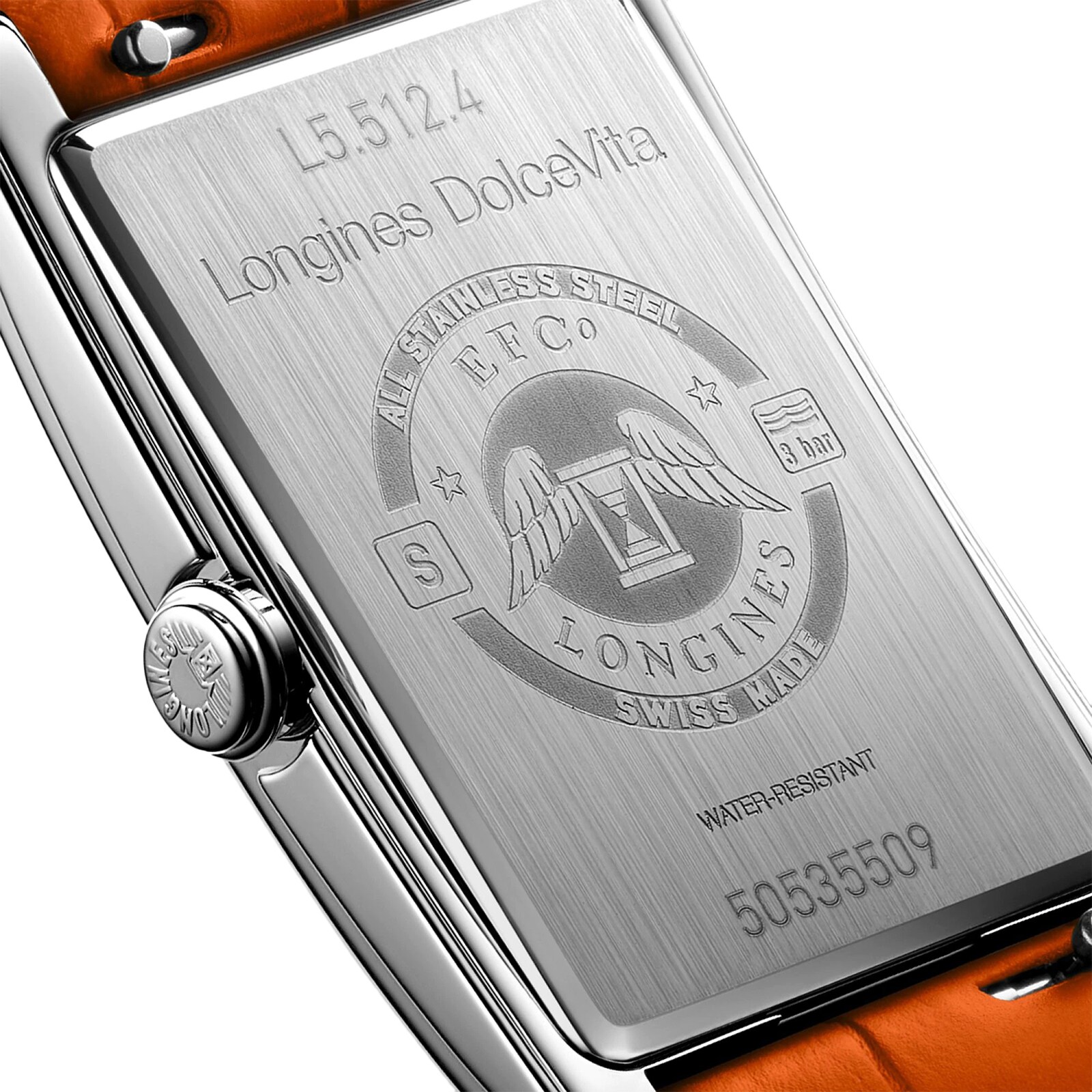 Replica Longines DolceVita 37mm Ladies details Orange L55124922